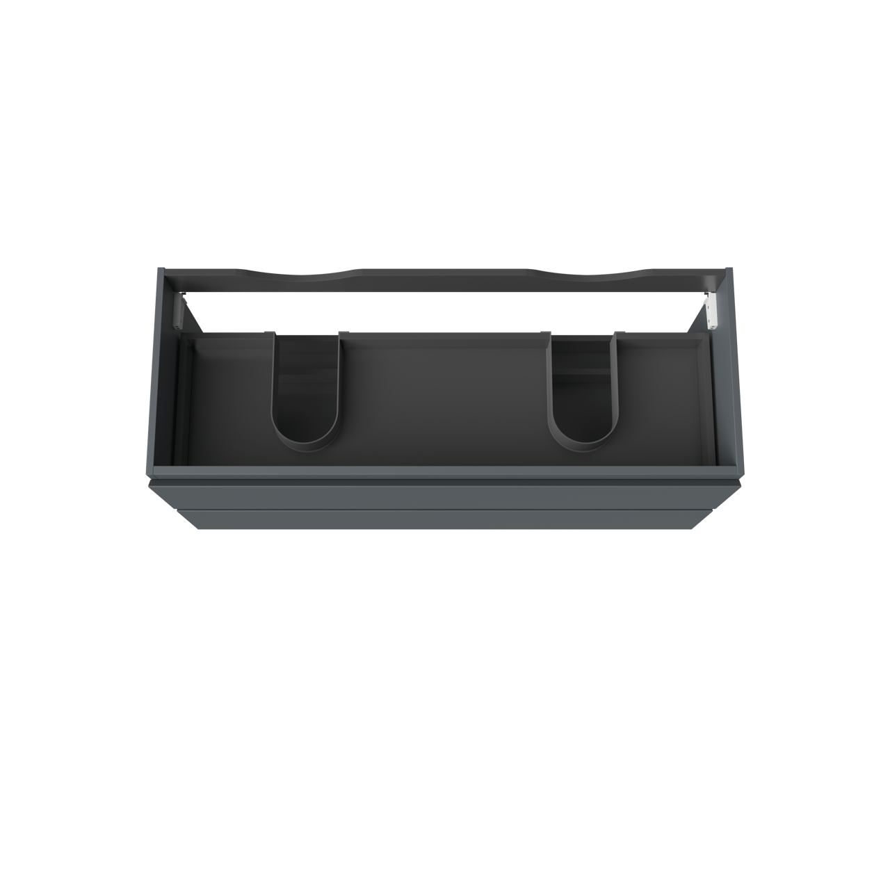Linie Lado meuble sous-lavabo suspendu 120 x 46 cm bleu anthracite 2 tiroirs
