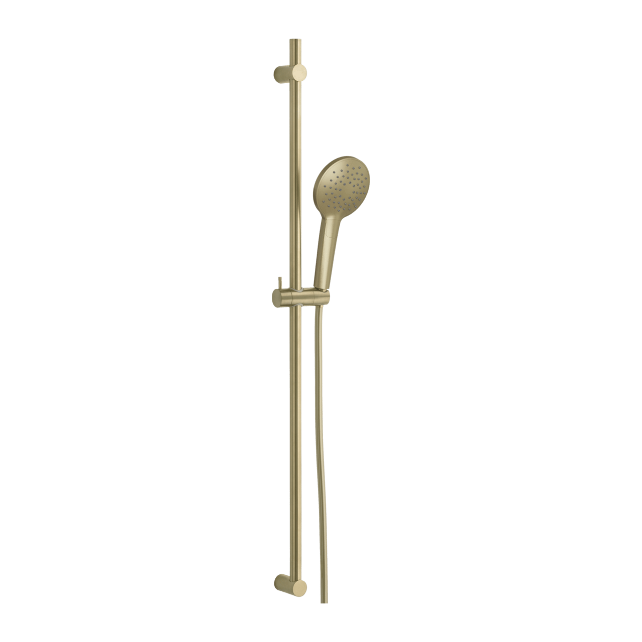 Blaufoss Round barre de douche 100 cm avec douchette 12 cm 3 fonctions de jet Brushed Champagne Gold
