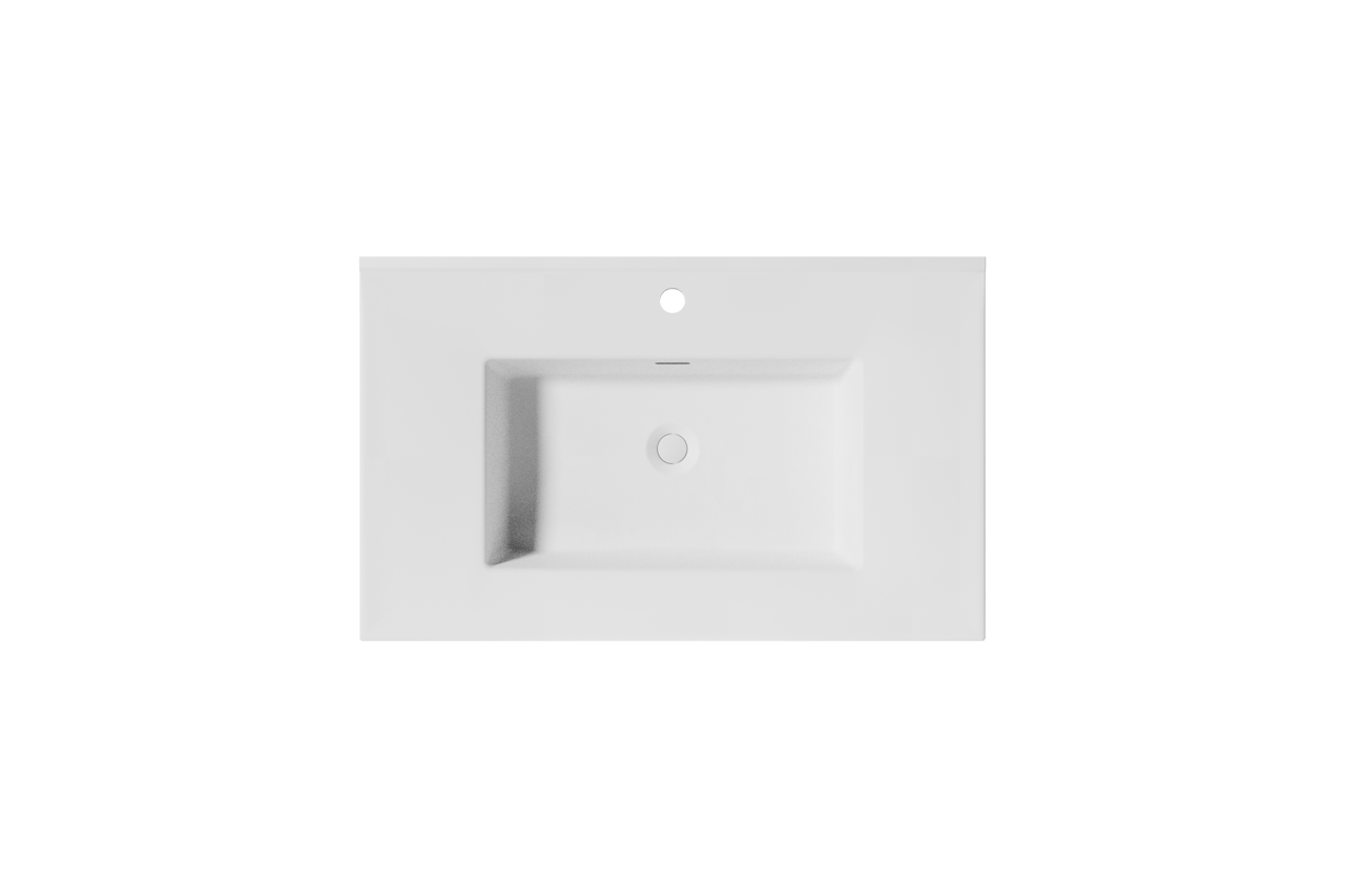 Storke Kera enkele wastafel mat witte porselein 85 x 52 cm, inclusief crepine