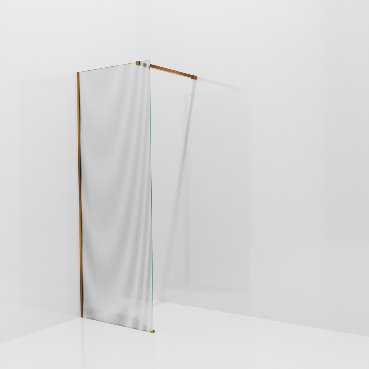Balmani Modular inloopdouche: 80 x 200 cm, Ribs met coating, Brushed Rosegold profielen