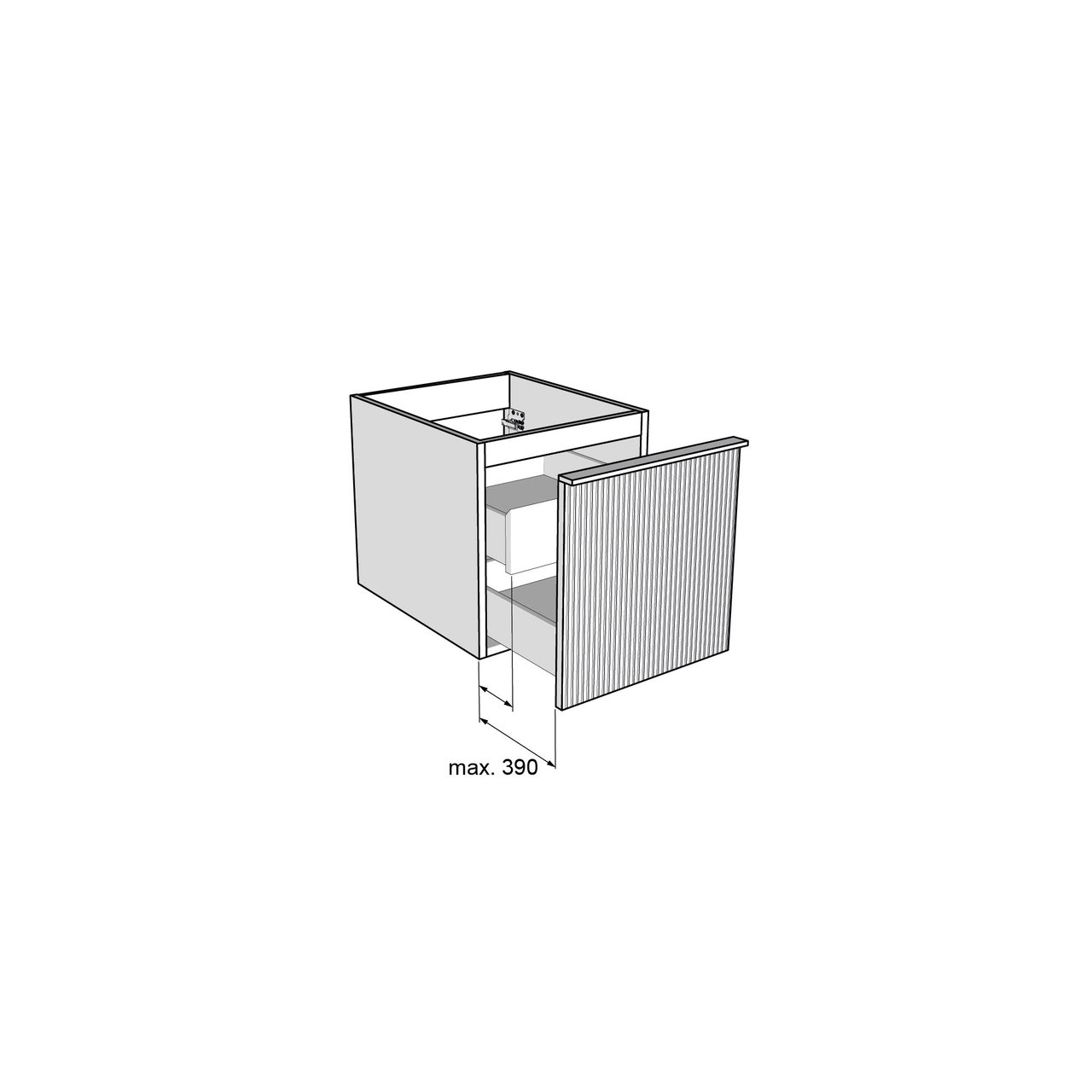 Balmani Forma meuble sous-vasque suspendu 45 x 55 cm noyer Américain 2 tiroirs