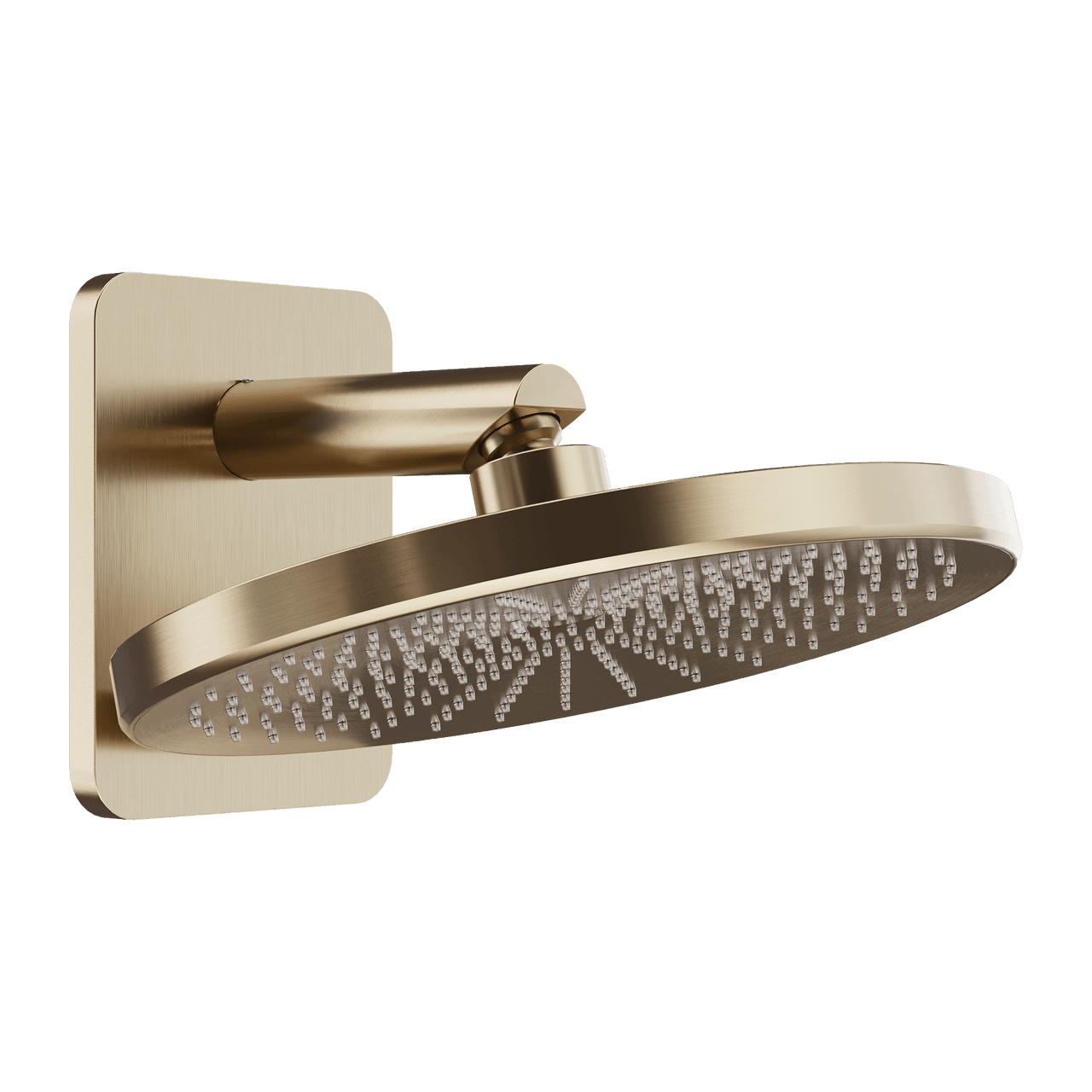 Blaufoss Onos 250 Tête de douche rond 25 cm avec bras de douche support mural brushed champagne gold