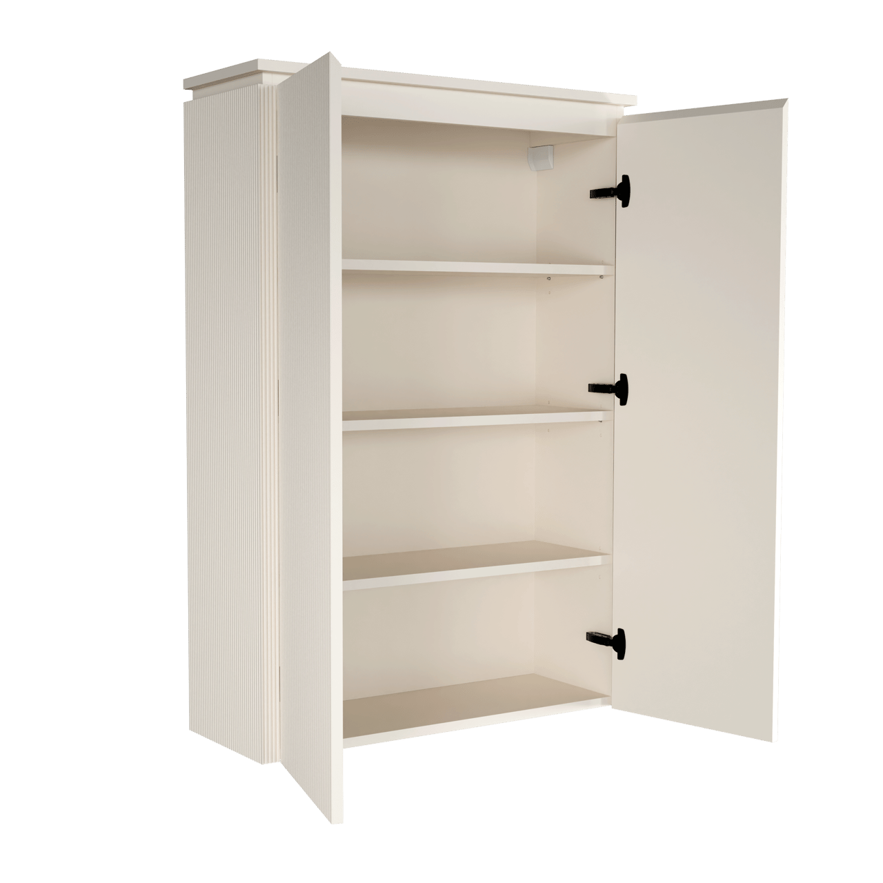 Balmani Eclips Ribs zwevende kolomkast Sandbeige 90 x 32 x 130 cm vert. sym. groef