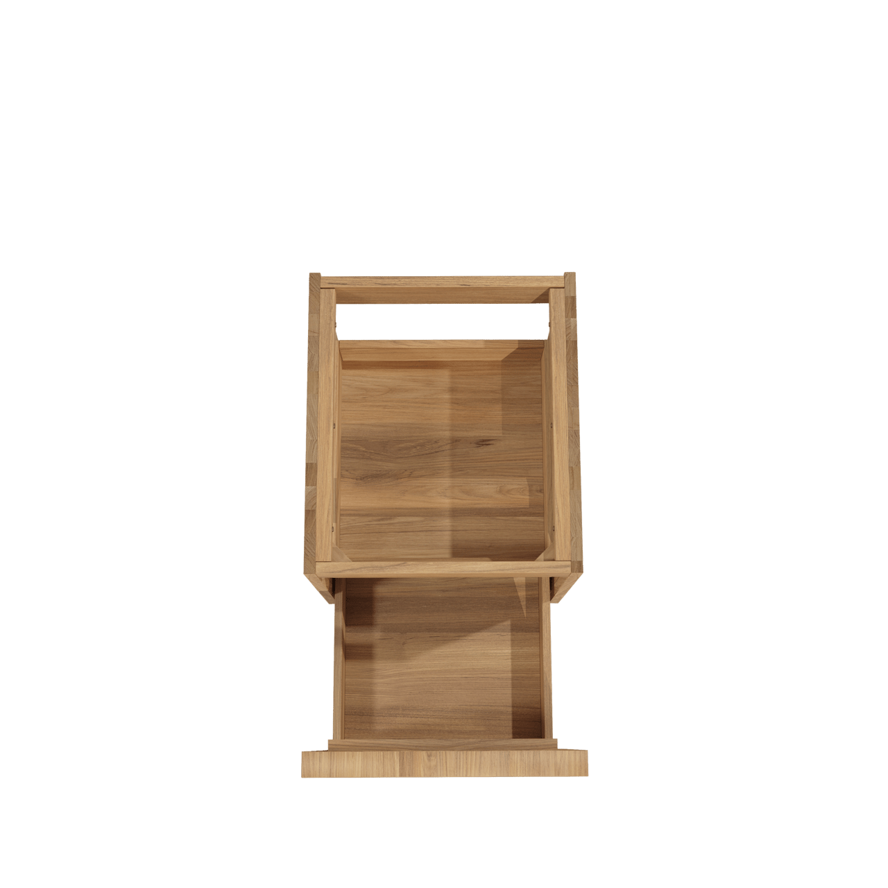 Balmani Forma zwevende wastafelonderkast 45 x 55 cm teak 2 lades vert. sym. groef