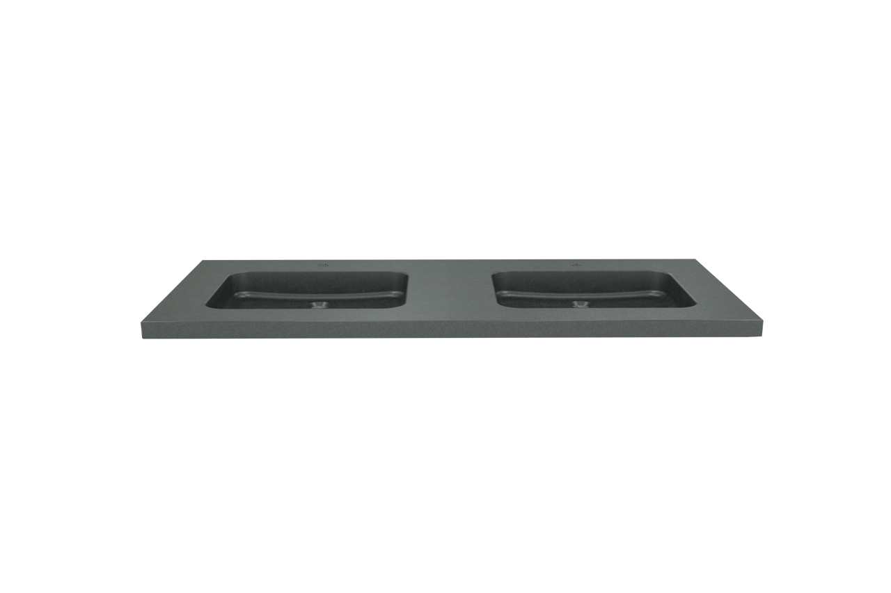 Balmani Napoli double vasque granite doux 135 x 55 cm