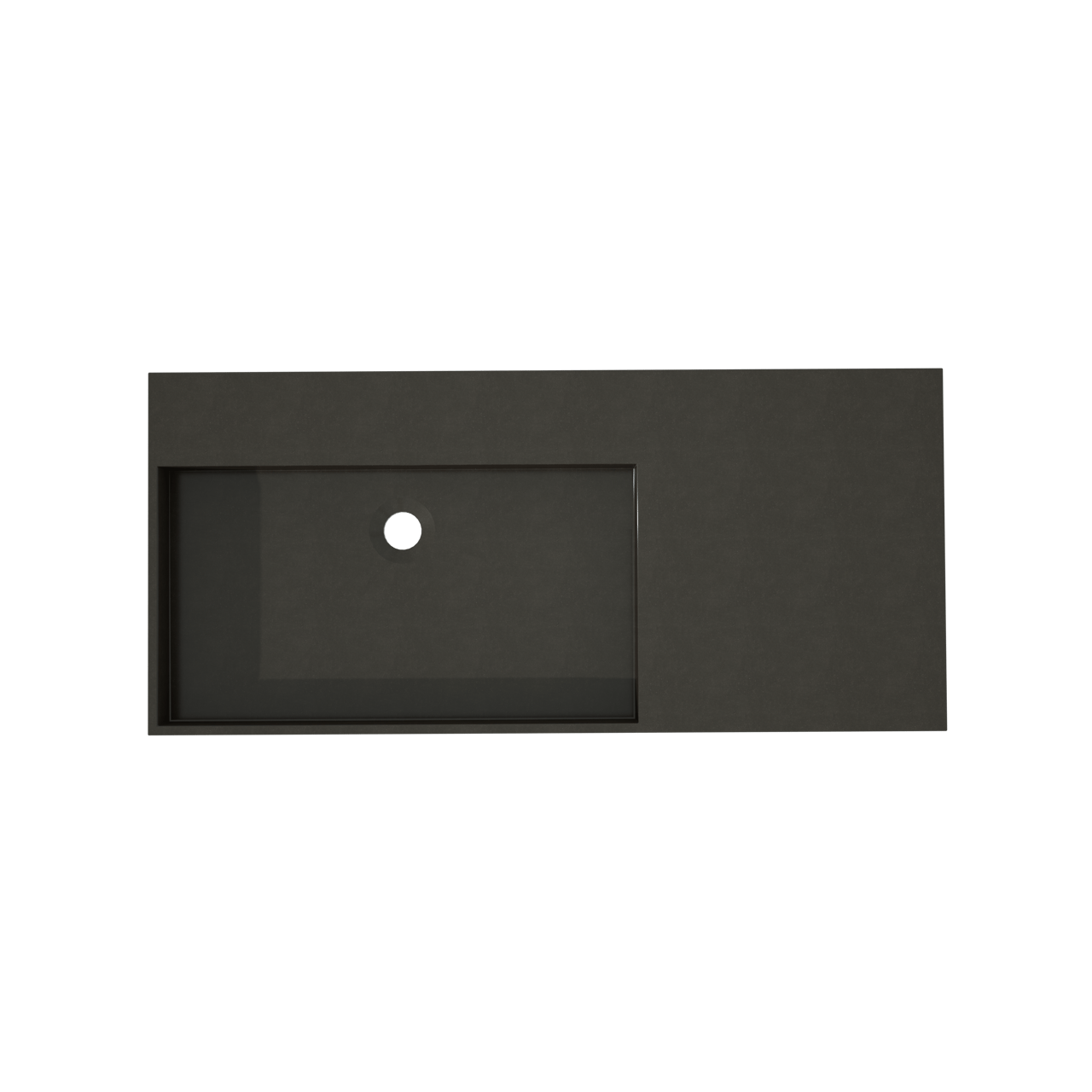 Storke jura asymmetrisch linkse wastafel mat kwarts 100 x 46 cm