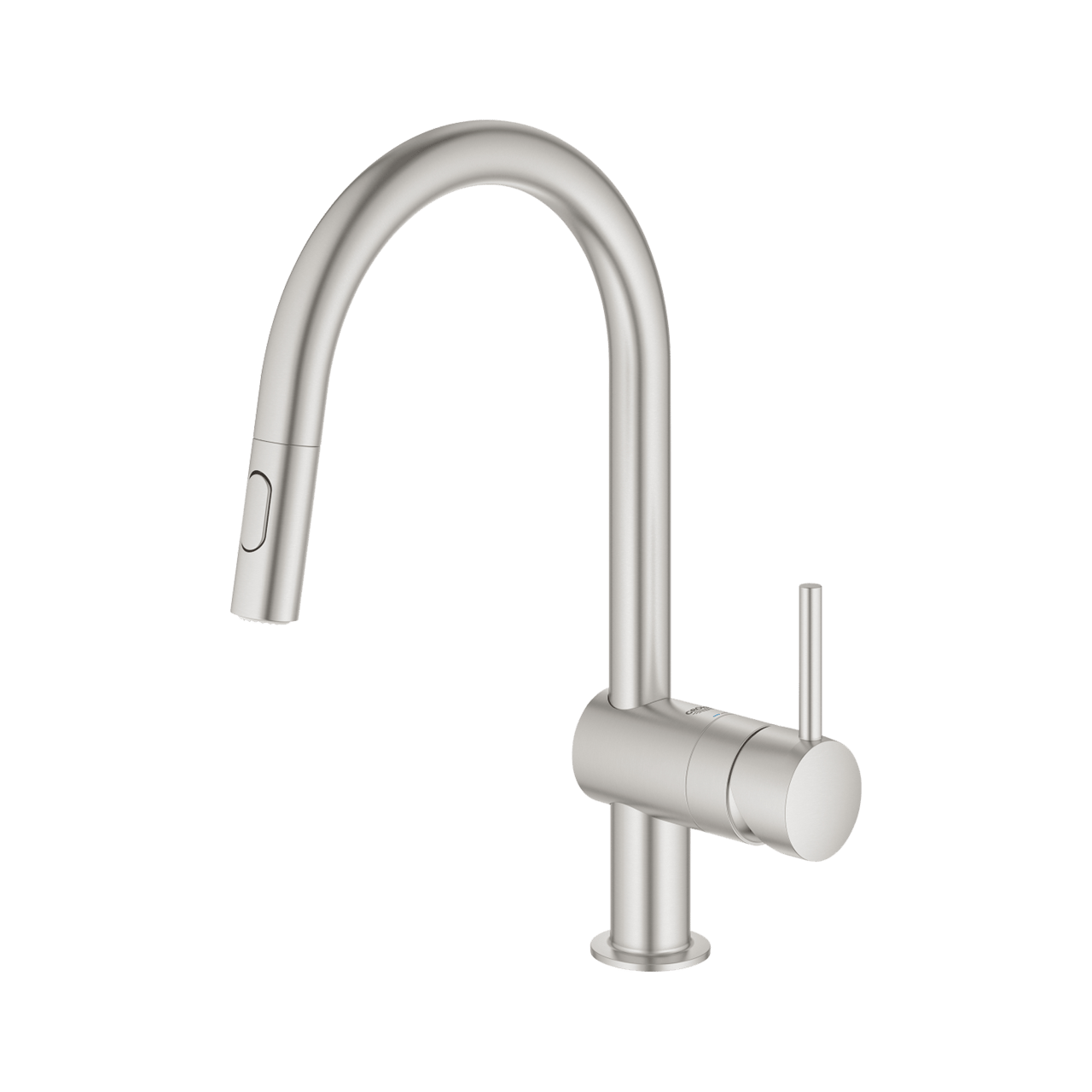 Grohe Minta C-uitloop keukenkraan met uittrekbare kop Supersteel 32321DC2