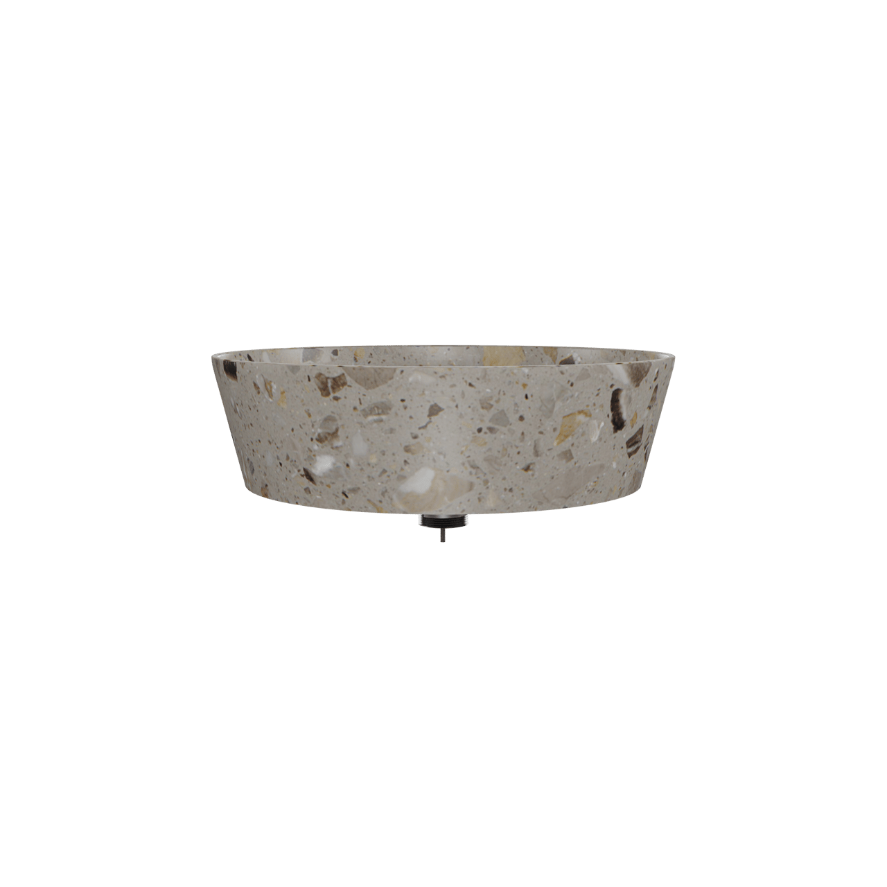 Balmani Still vasque à poser terrazzo greige rond Ø 38 cm