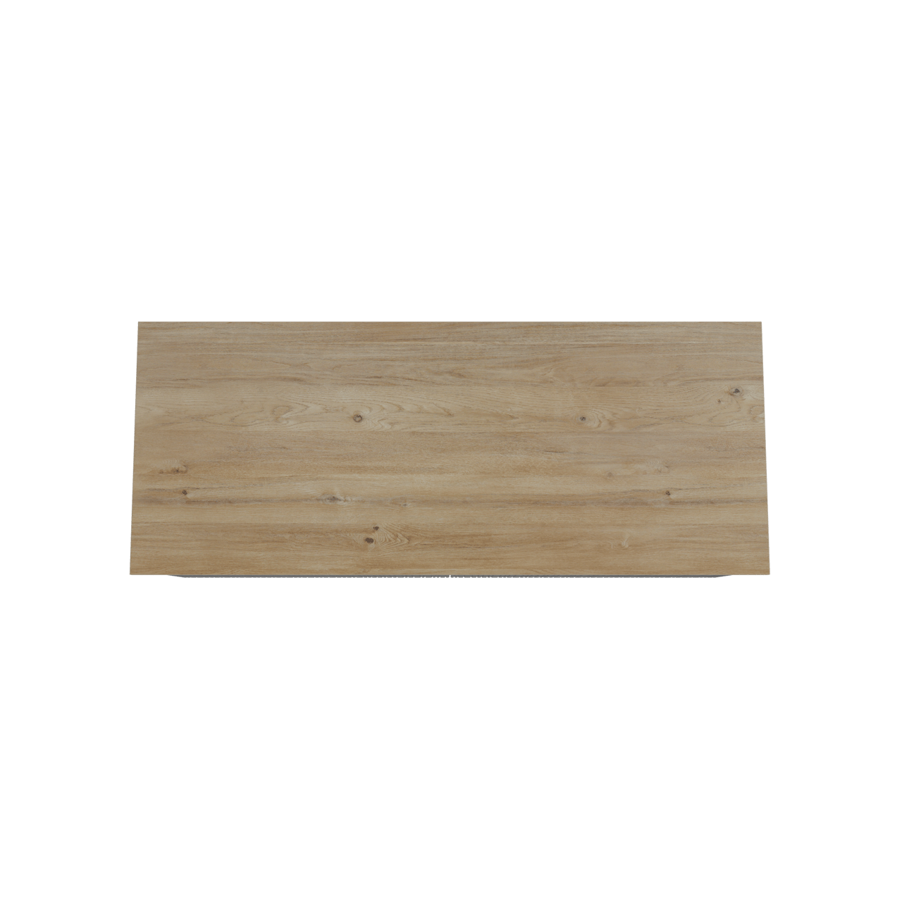 Storke Ribs zwevend badmeubel 130 x 52 cm zwart eiken met Panton enkel of dubbel wastafelblad in melamine ruw eiken, Verticale asymmetrische rechte ribbel
