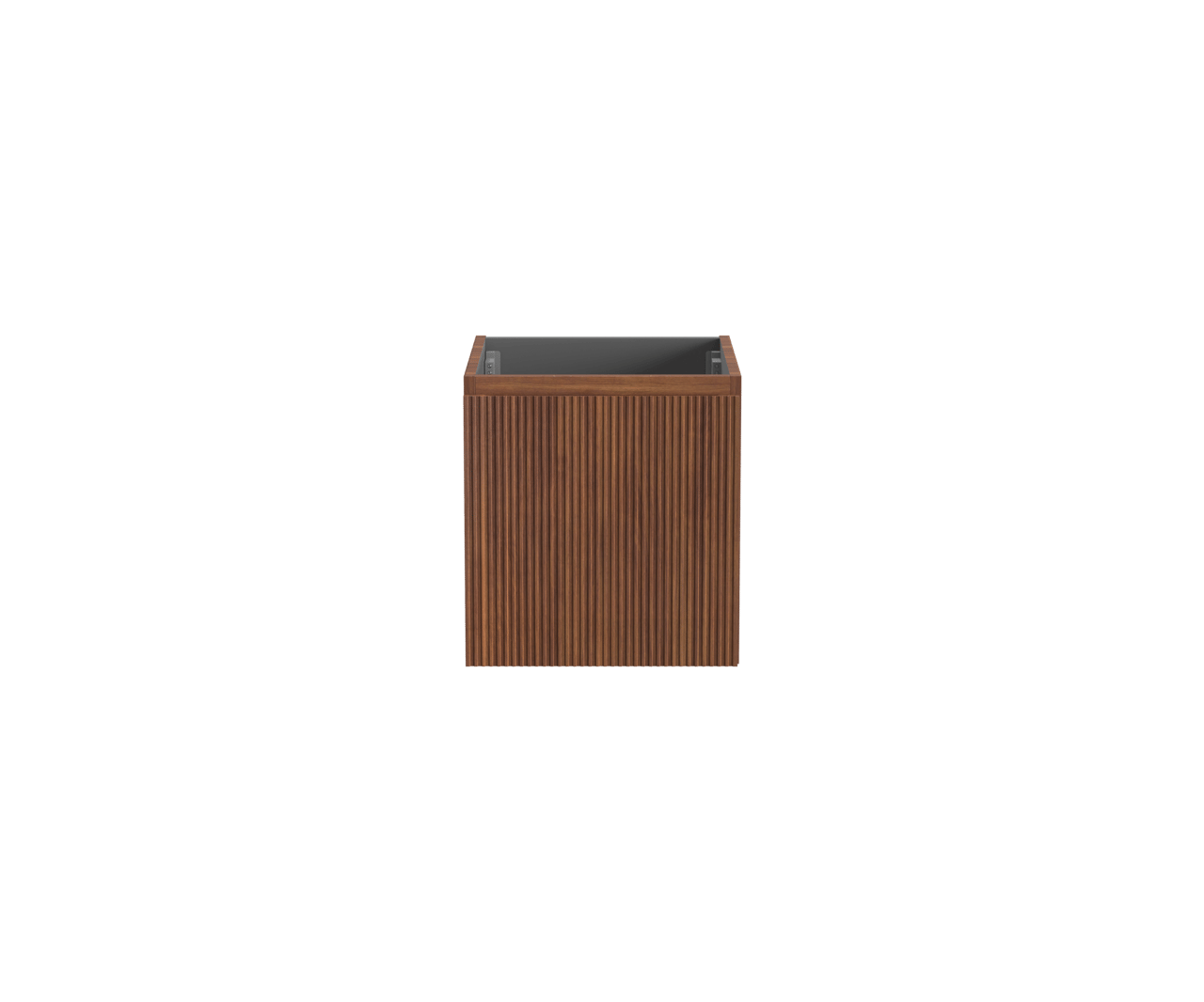 Storke Ribs zwevende wastafelonderkast 45 x 52 cm notenhout