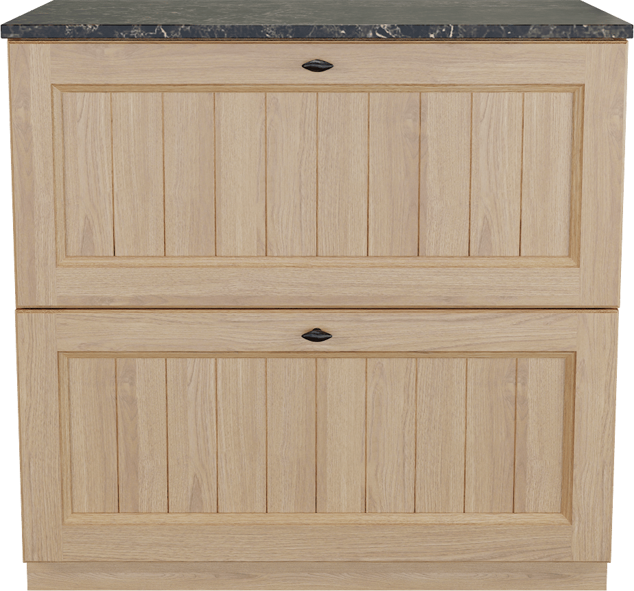 Balmani Lemon freistehendes Möbelstück Set: 90 x 55 cm, Naturbelassene Eiche Furnier, mit Stretto Einzel Waschtischplatte, Dark Emperador
