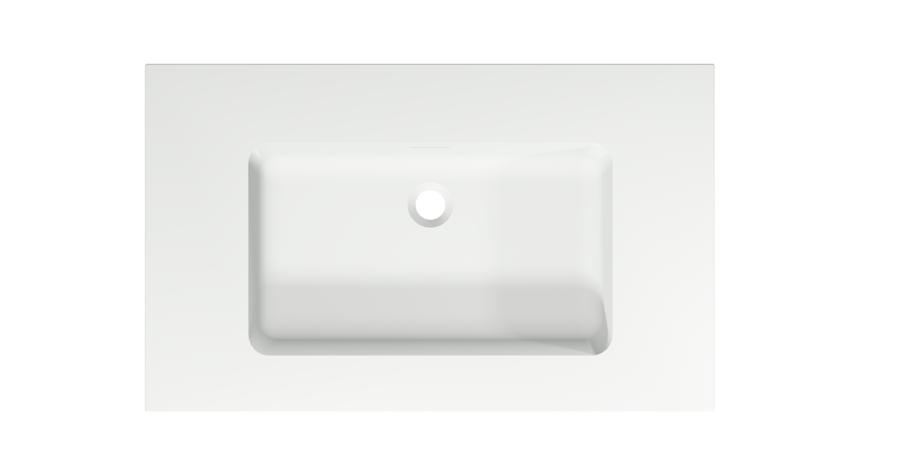 Storke Mata Einzelwaschtisch, Solid Surface matt, 85 x 52 cm