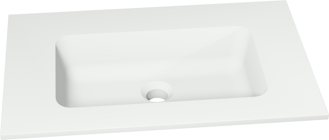 Storke Mata enkele wastafel matte Solid Surface 60 x 40 cm