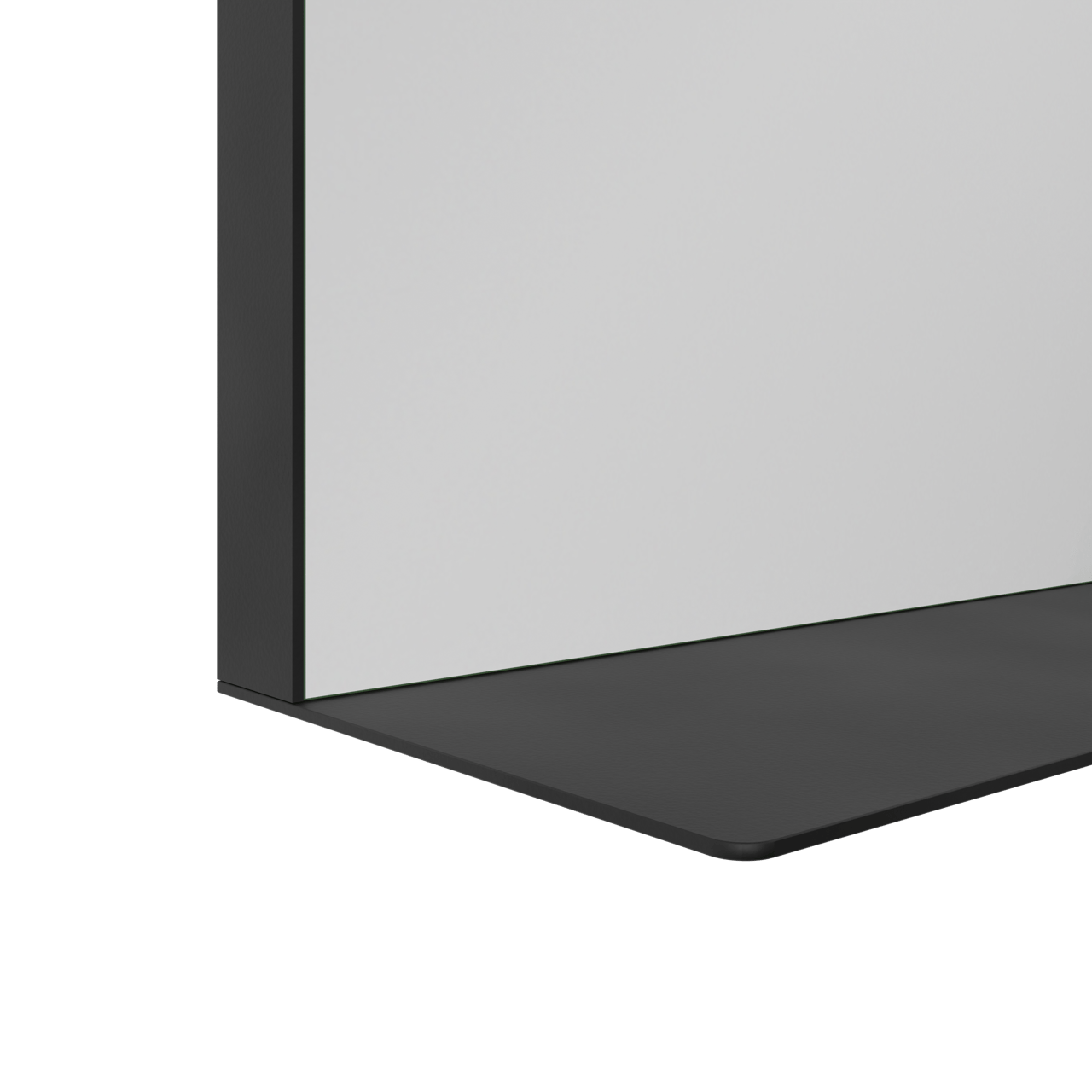 Luca Varess Nero Badspiegel: Rechteckig, Schwarz, 45 x 90 cm