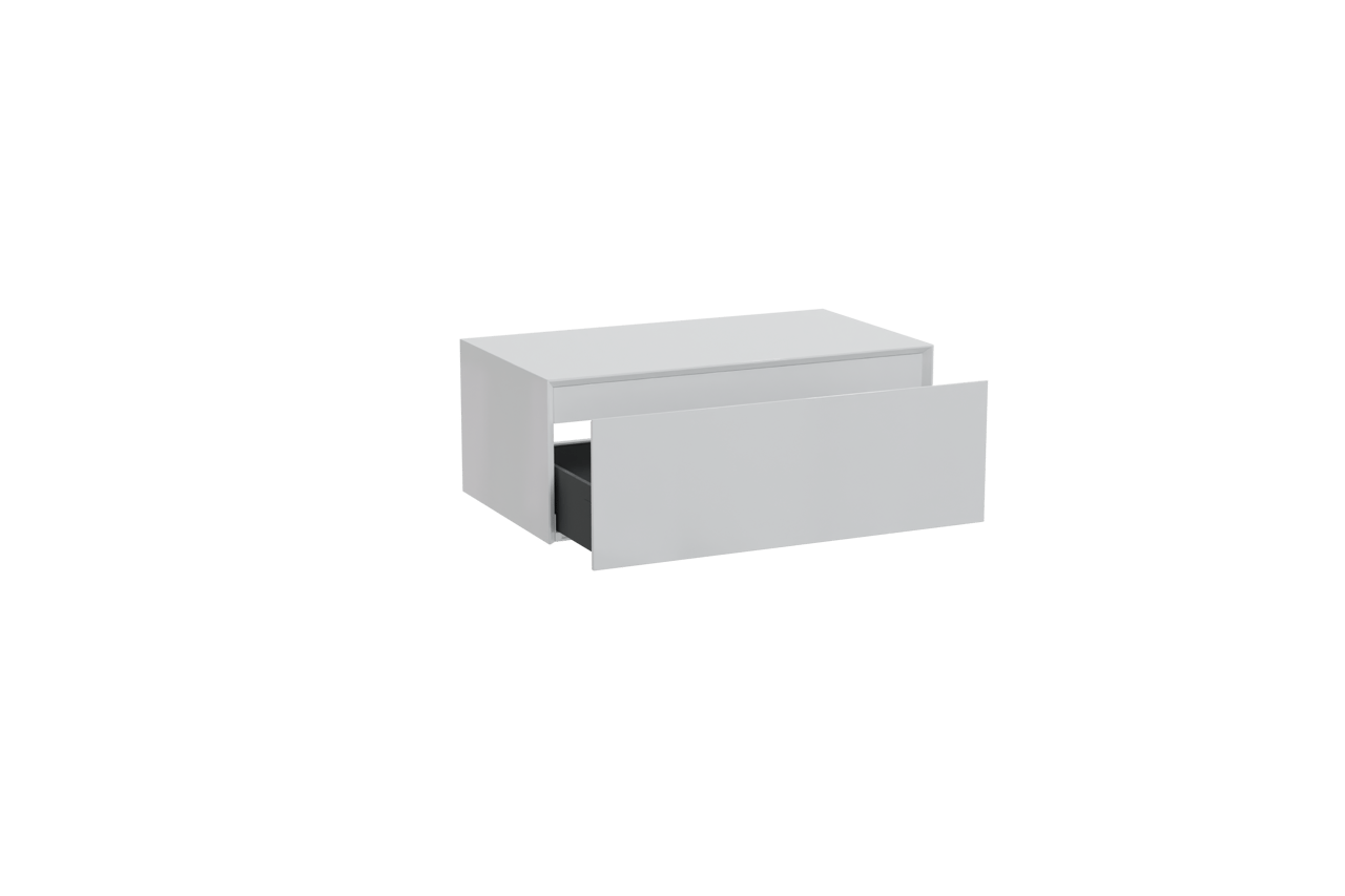 Storke Edge Modulo zwevende wastafelonderkast 85 x 48 cm glanzend wit 1 lade