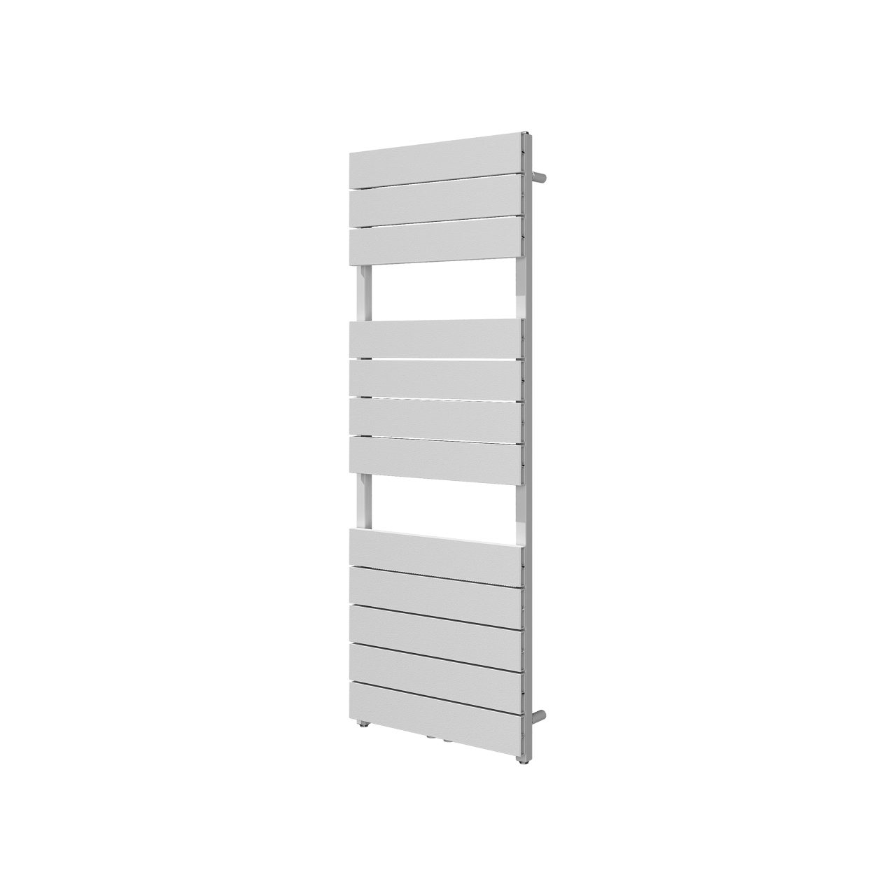 Vipera Teide enkele handdoekradiator 50 x 142 cm zowel elektrisch als cv mogelijk mat wit zij- en middenaansluiting 821W