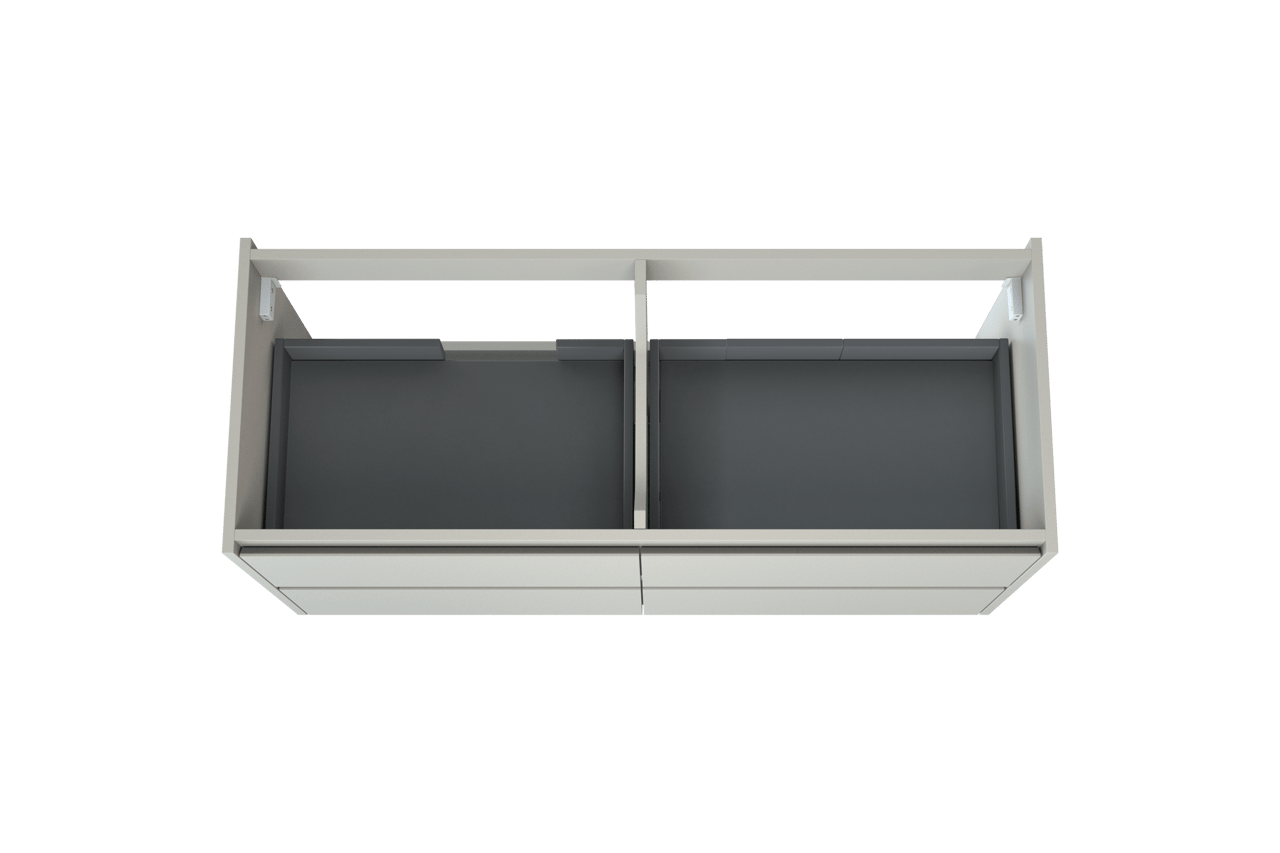 Storke Seda meuble sous-vasque suspendu 130 x 52 cm blanc mat 4 tiroirs
