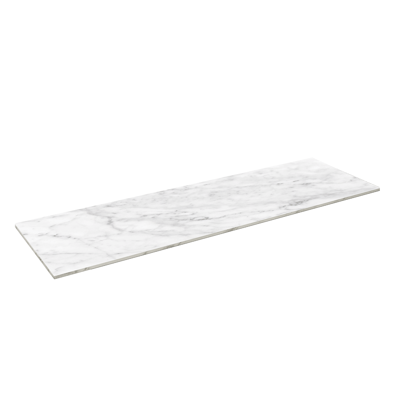 Balmani Stretto Einzel- oder Doppelwaschtischplatte, Carrara-Marmor, 180 x 55 cm