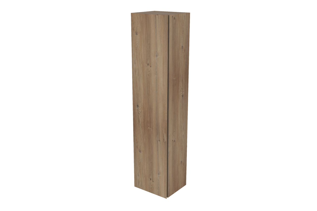 Storke Edge Modulo Badhochschrank: Hängend, Eiche rustikal, 35 x 25 x 150 cm