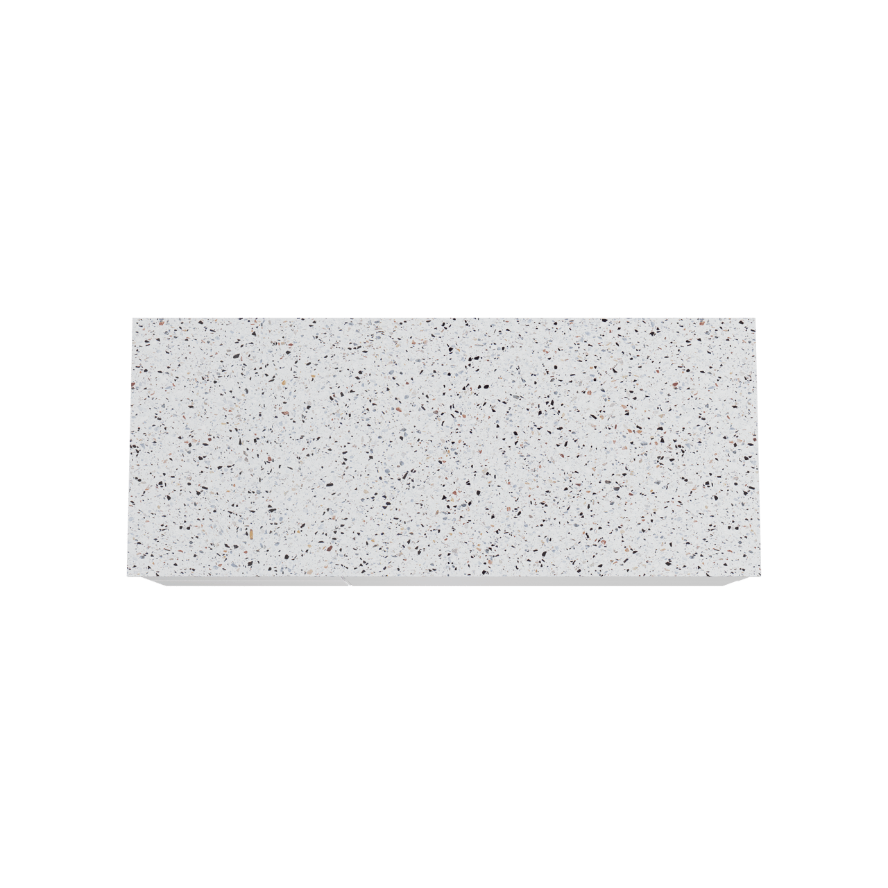 Balmani Mitra meuble salle de bains suspendu 135 x 55 cm blanc mat avec Stretto tablette simple ou double en blanc/noir mat terrazzo