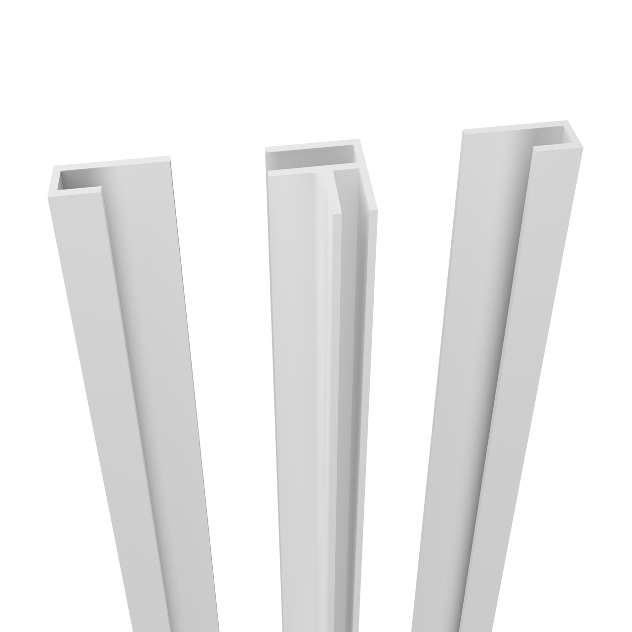 Linie lot de profilés d'angle + profilés latéraux pour panneau mural salle de bain 210 cm blanc mat