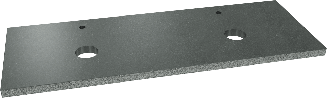 Balmani Rock Doppelwaschtischplatte, Granit poliert, 150 x 55 cm