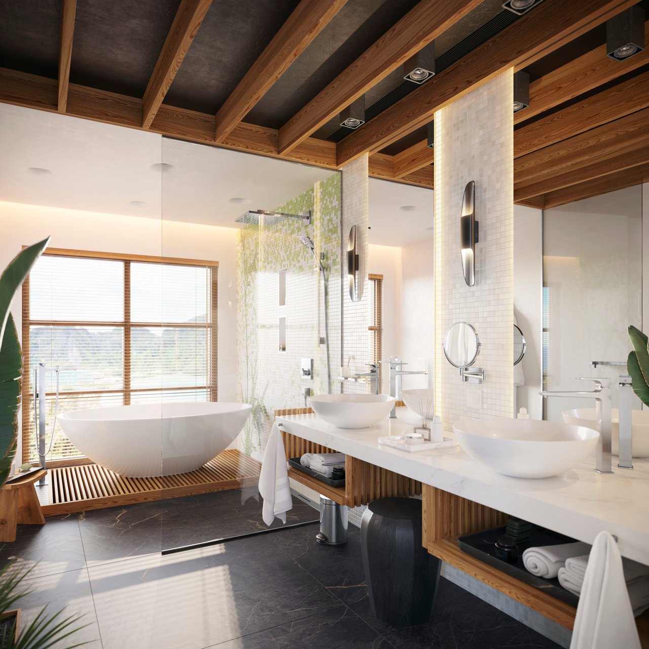 Hansgrohe AddStoris Kosmetikspiegel mit Vergrößerung chrom glänzend