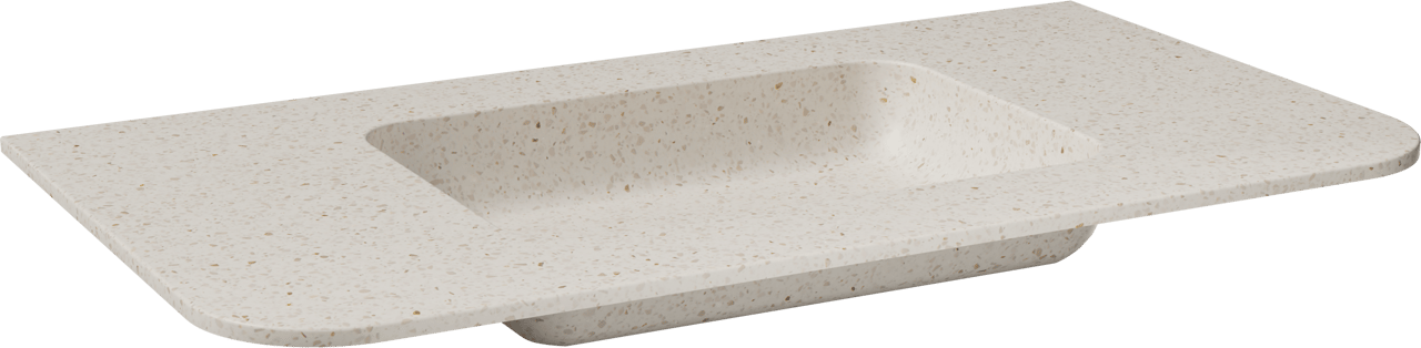 Balmani Moon simple vasque Desert Pearl Terrazzo 100 x 55 cm