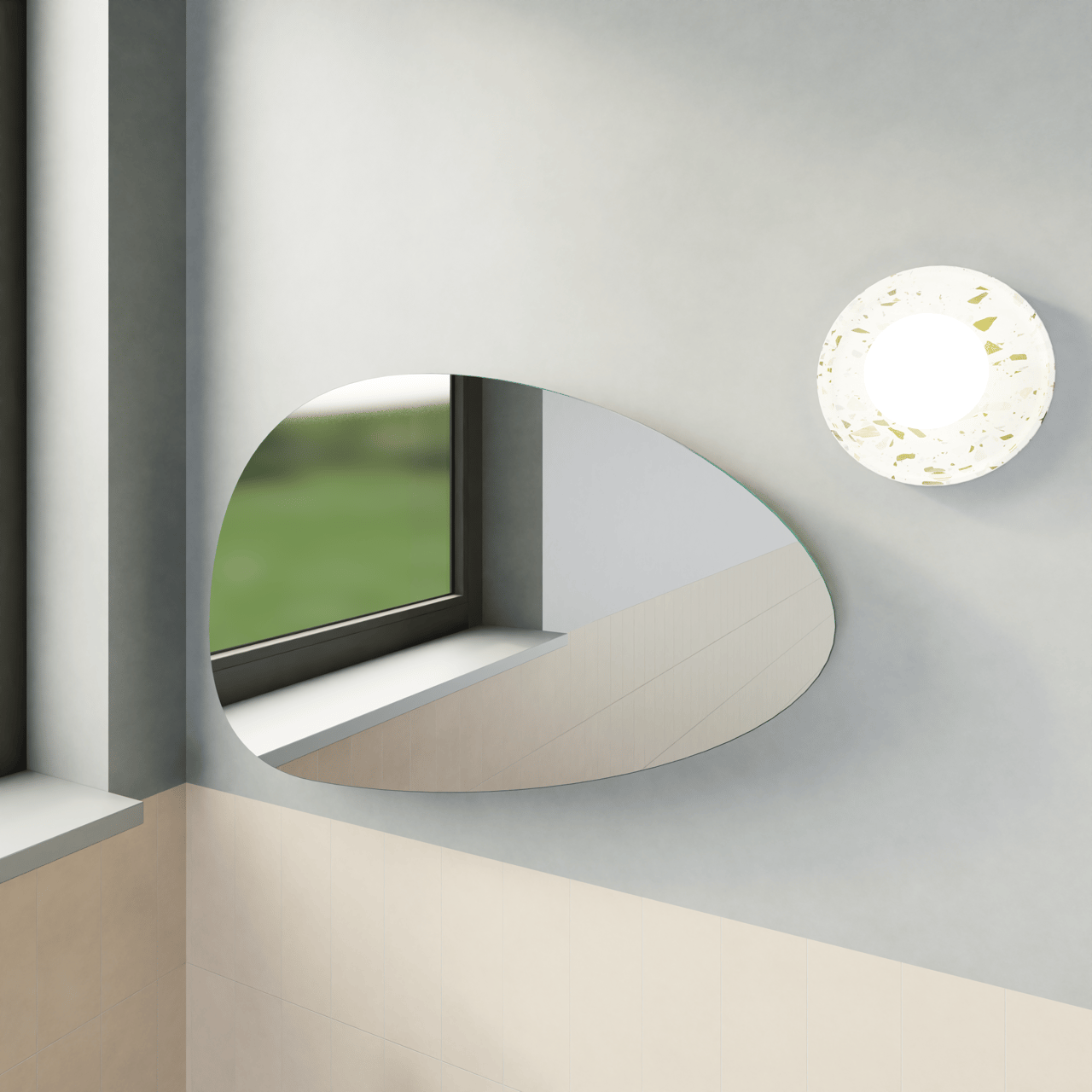 Luca Varess Organic miroir toilette organique 40 x 65 cm