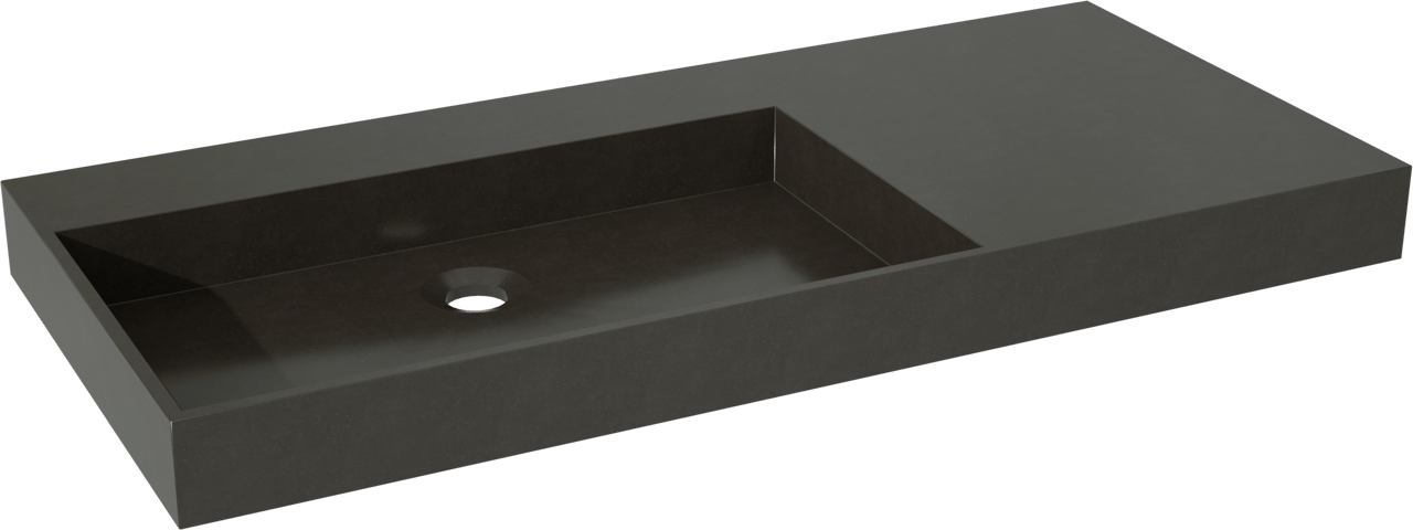 Storke jura asymmetrisch linkse wastafel mat kwarts 100 x 46 cm