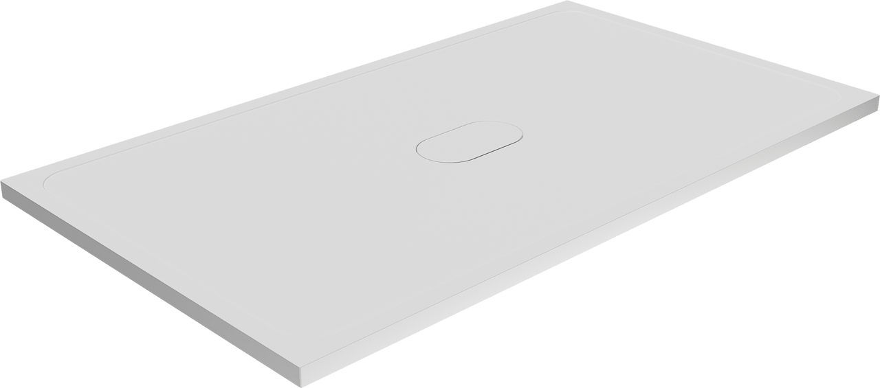Balmani Artic Duschwanne: 160 x 90 cm, Top Solid, Weiß matt