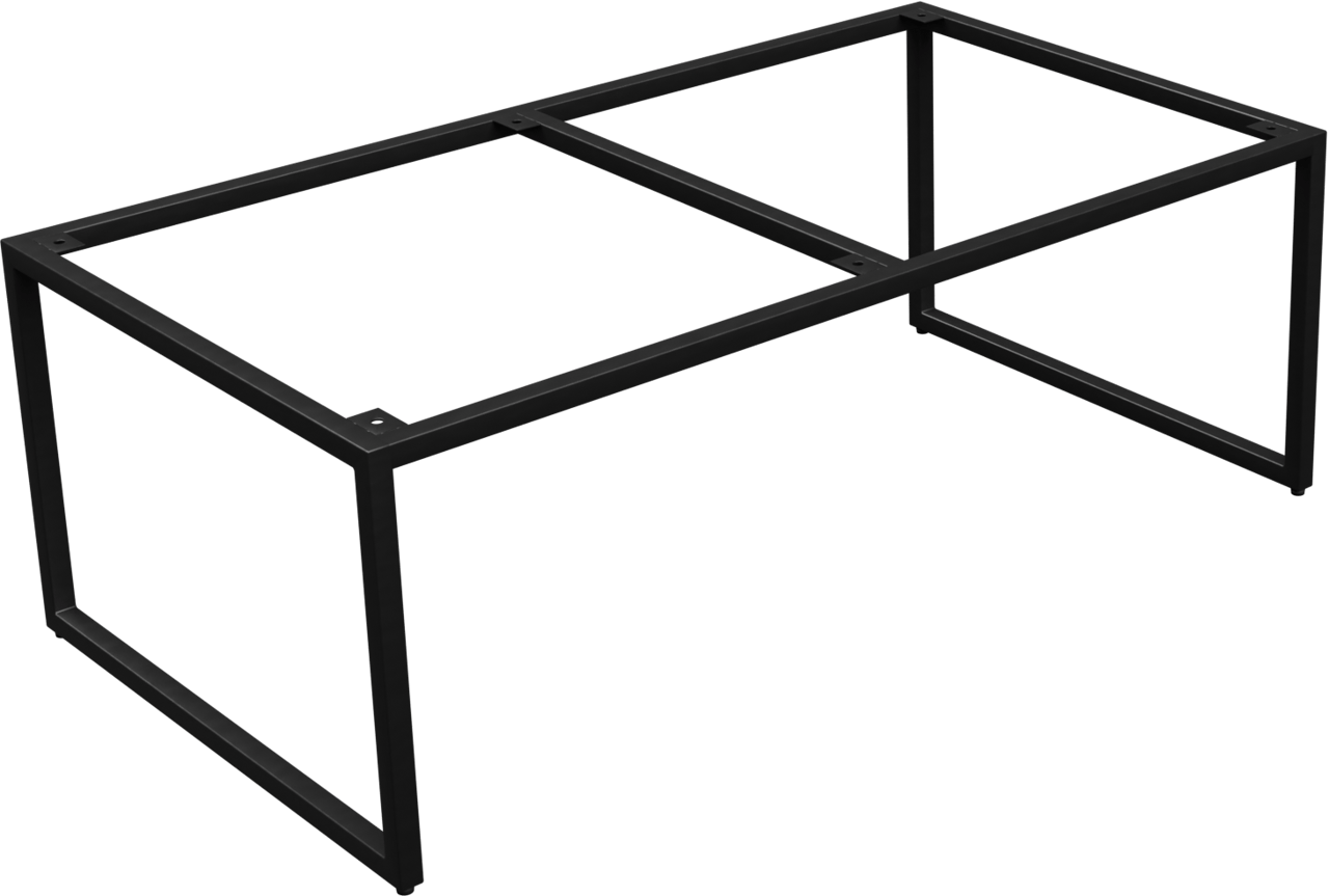 Linie Lado dekorativer Rahmen, Schwarz Matt 80 x 44 cm
