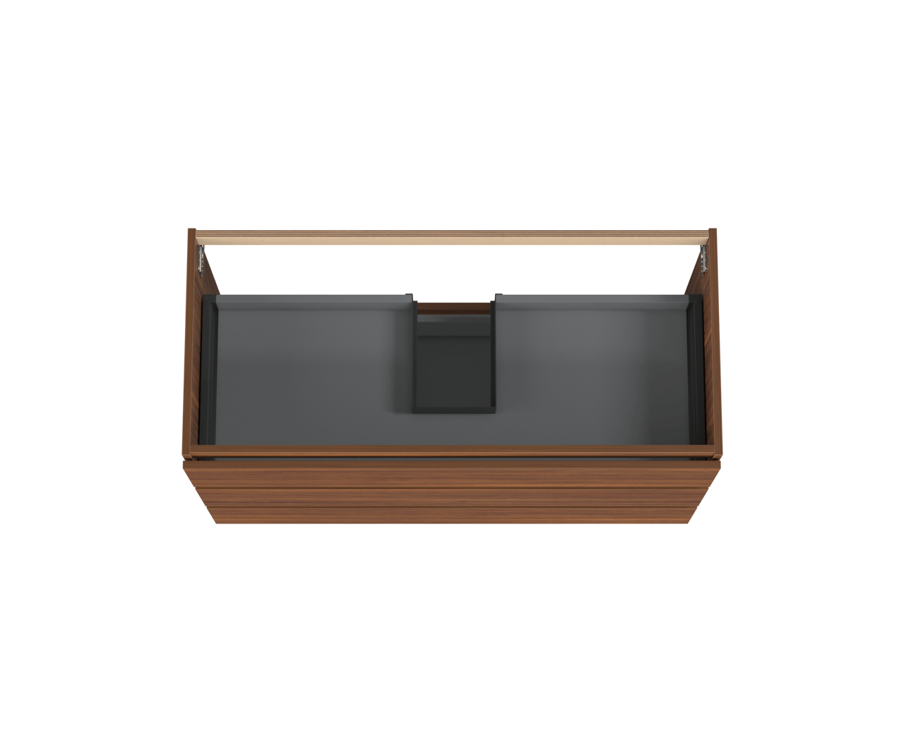 Balmani Lucida stehend Bad-Unterschrank 120 x 55 cm, Amerikanischer Nussbaum, 3 Schubladen