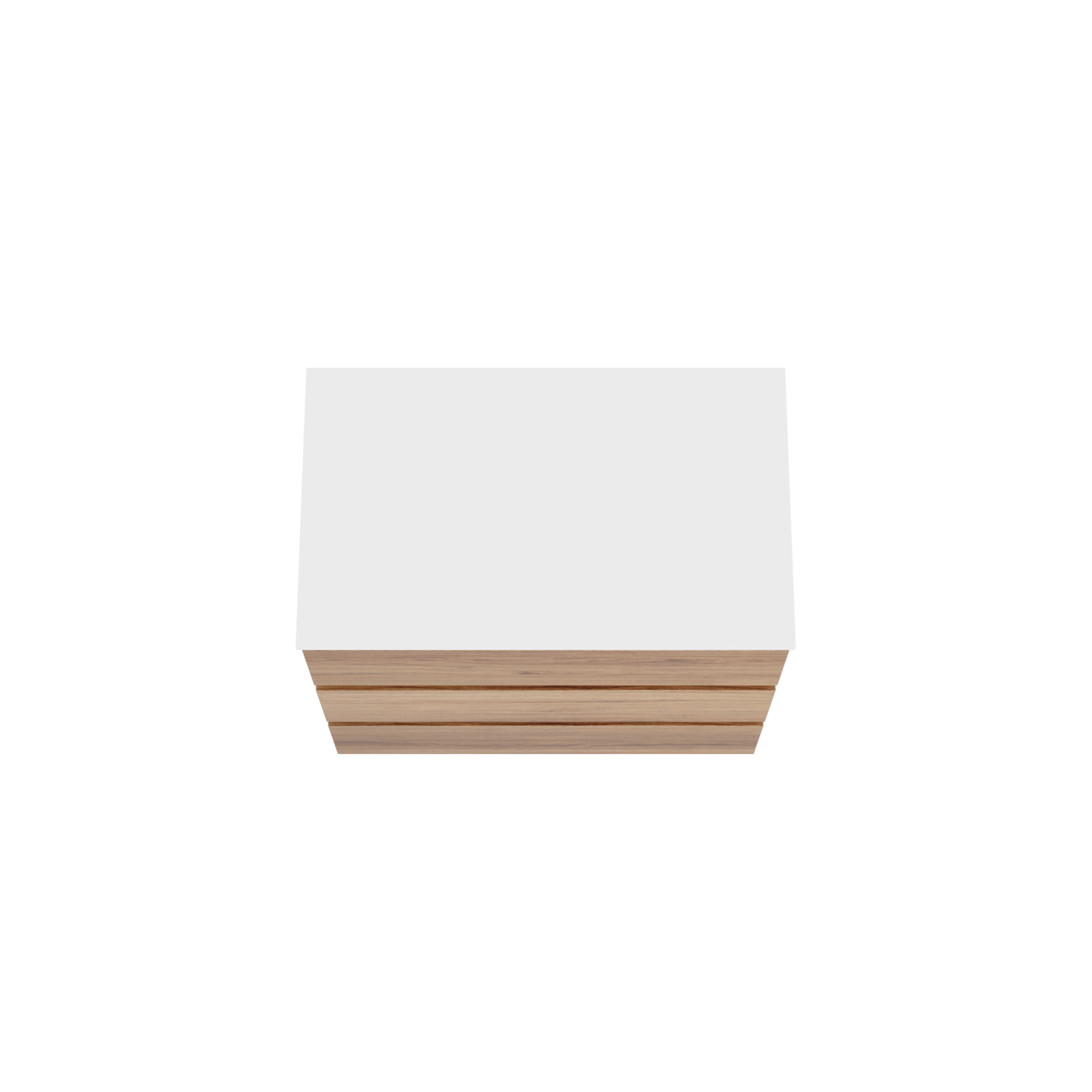 Balmani Lucida staand badkamermeubel 90 x 55 cm teak met Stretto enkel tablet in solid surface mat wit
