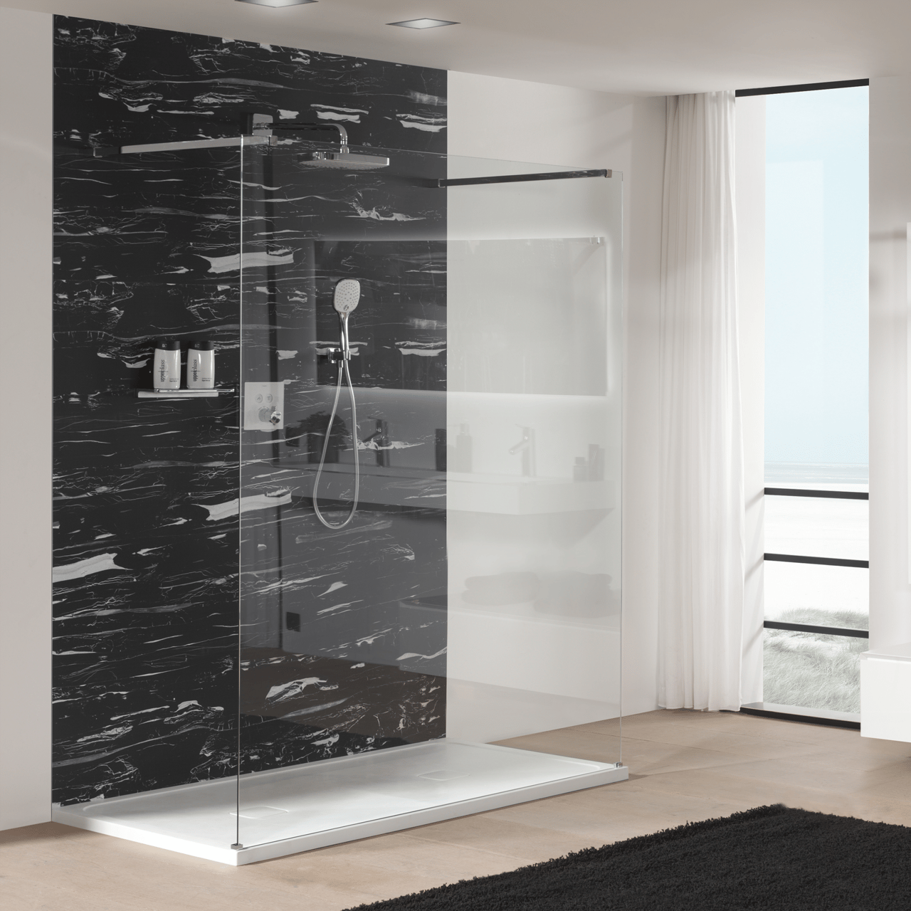Hansgrohe Raindance Select E 300 tête de douche ronde avec support mural 30 cm Chrome Brillant