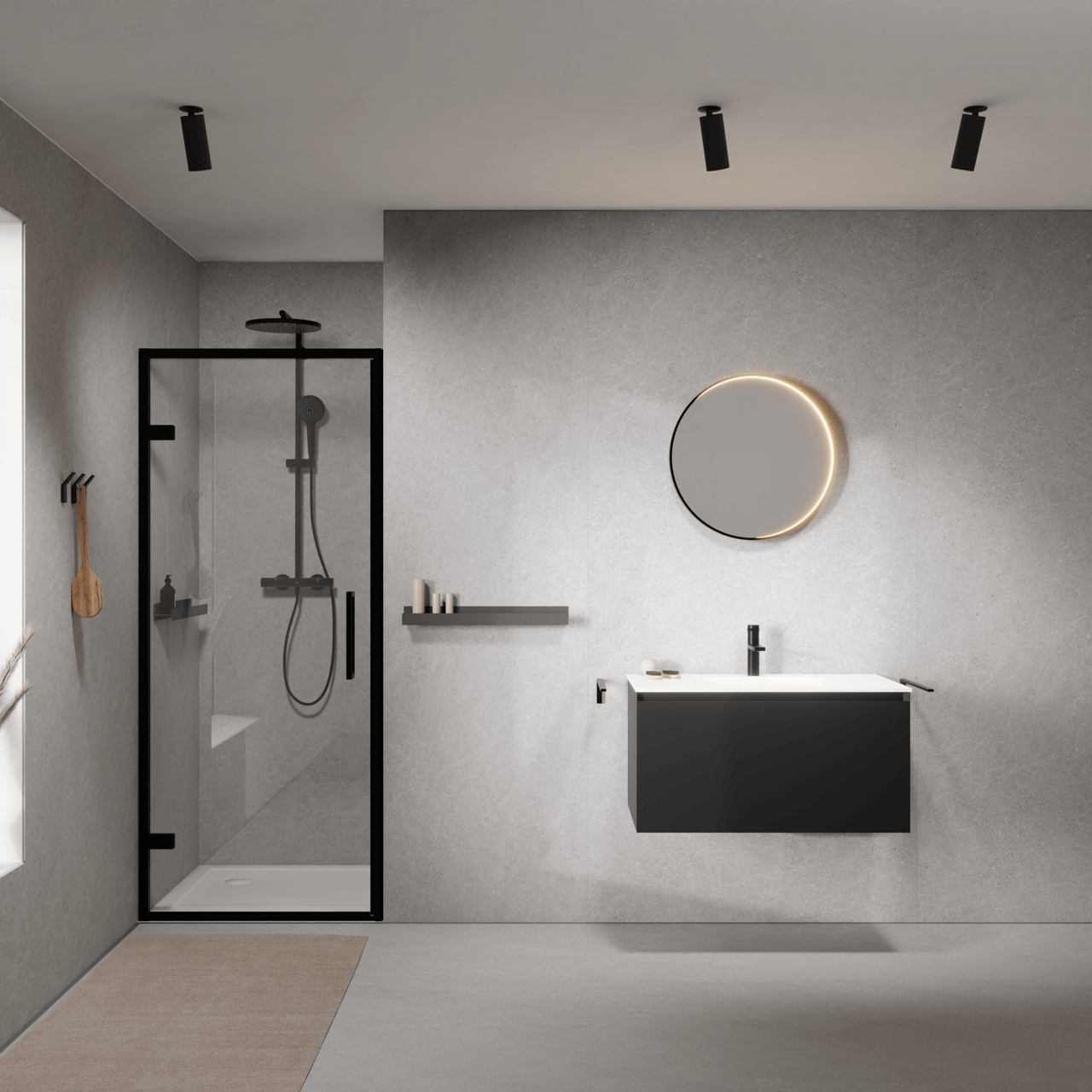 Florris Stockholm SPC wandpanelen, 2 stuks, 120 x 260 cm, Pearl Grey