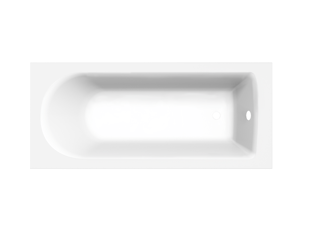 Luca Varess Rosala 1-Personen-Einbaubadewanne: 170 x 75 cm, Acryl, Weiß mat