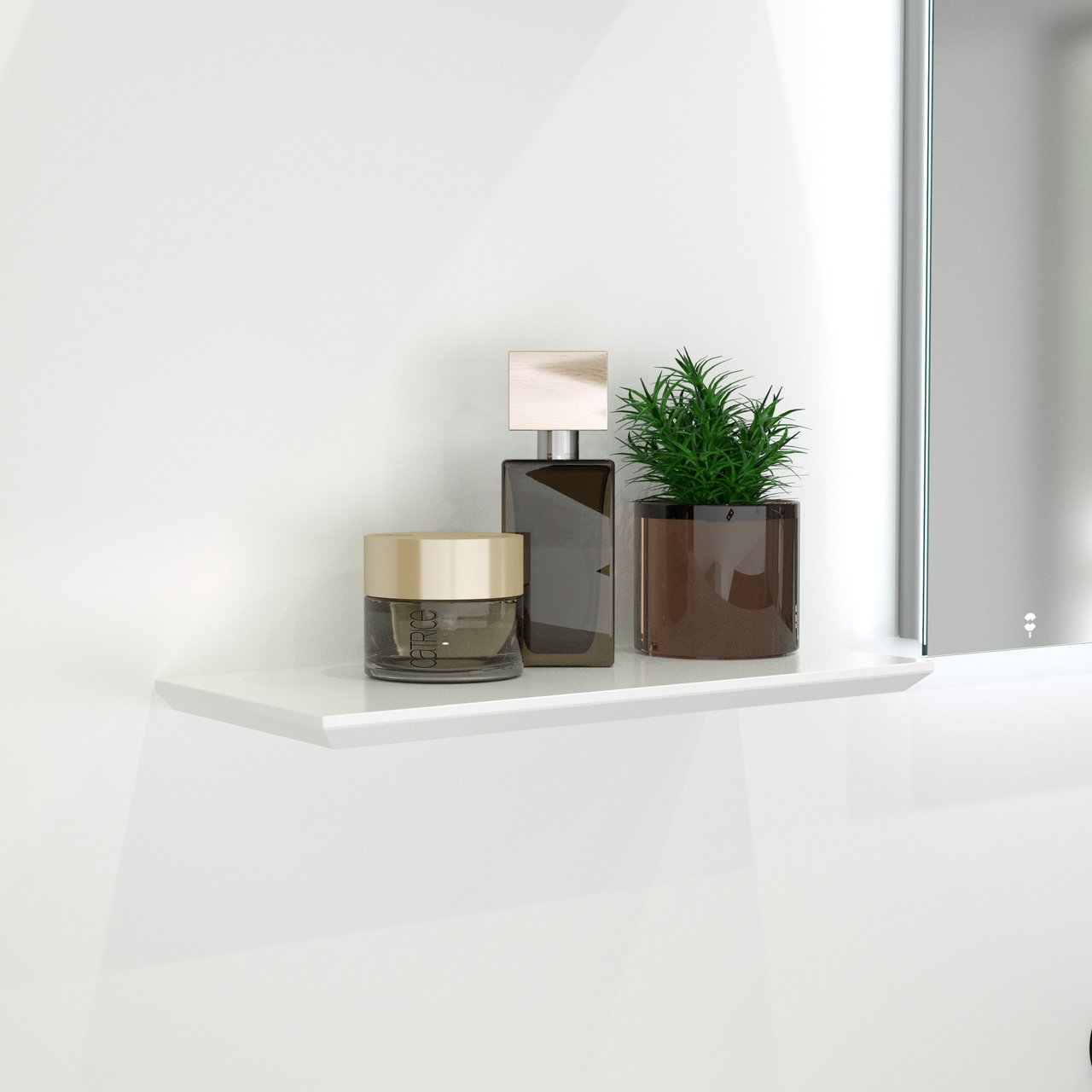 Storke Edge wandplank mat wit 40x16cm