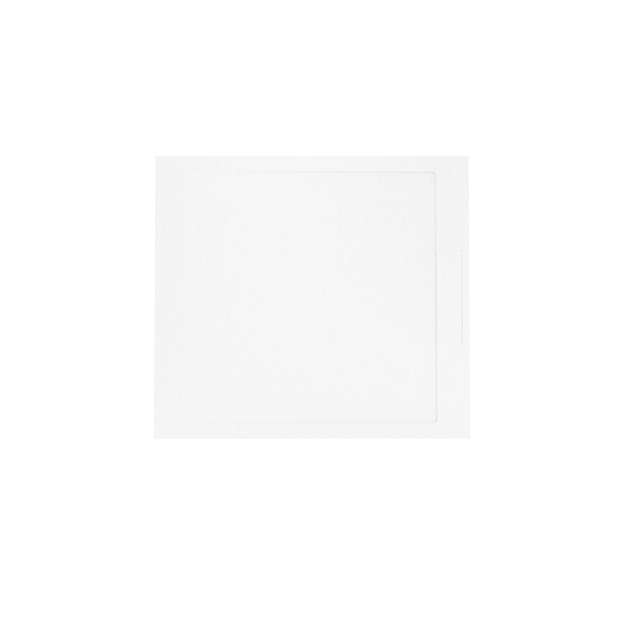 Balmani Indus douchebak 100 x 90 cm composietmarmer mat wit leisteenstructuur