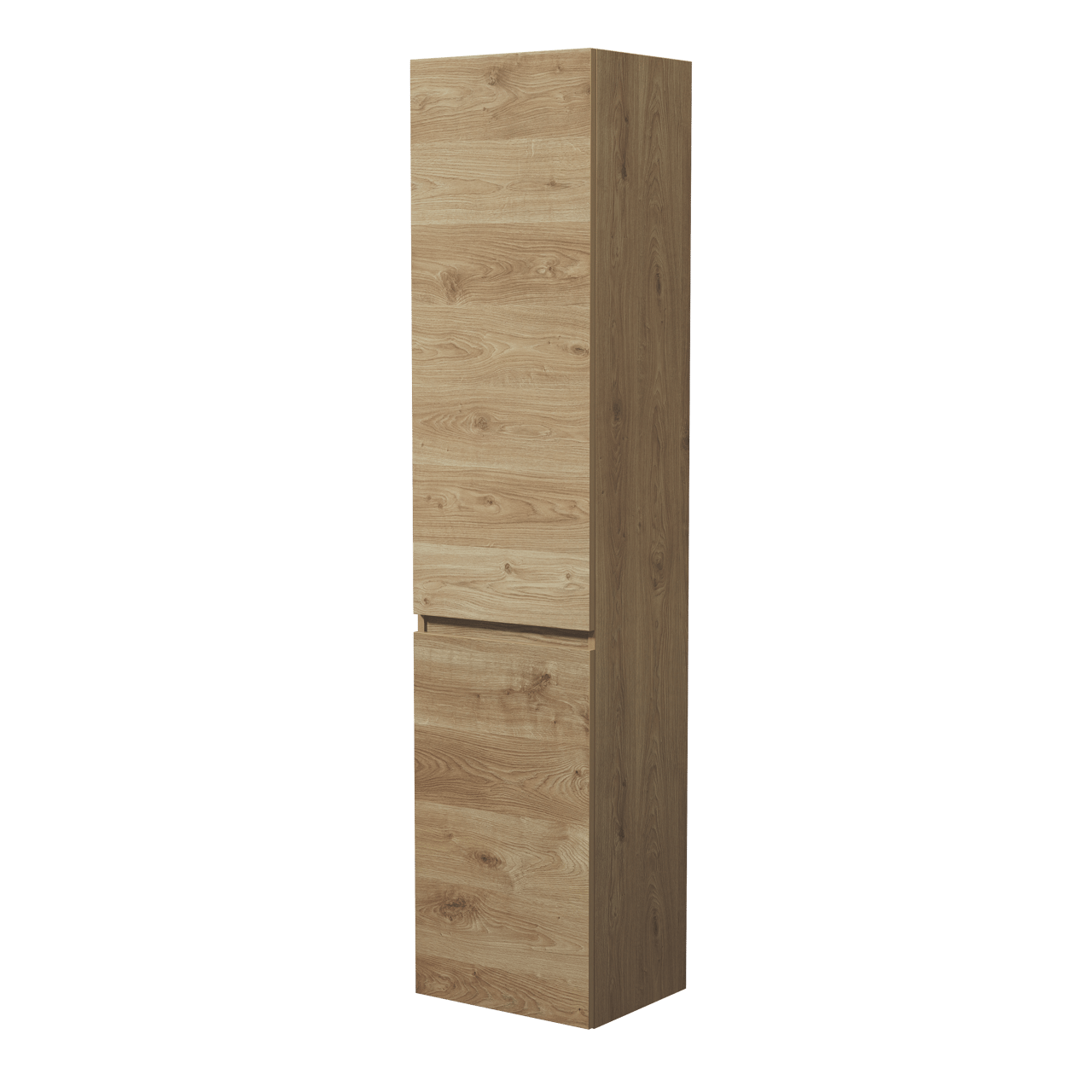 Balmani Lucida Badhochschrank: Stehend, links, Eiche rustikal, 45 x 35 x 195 cm
