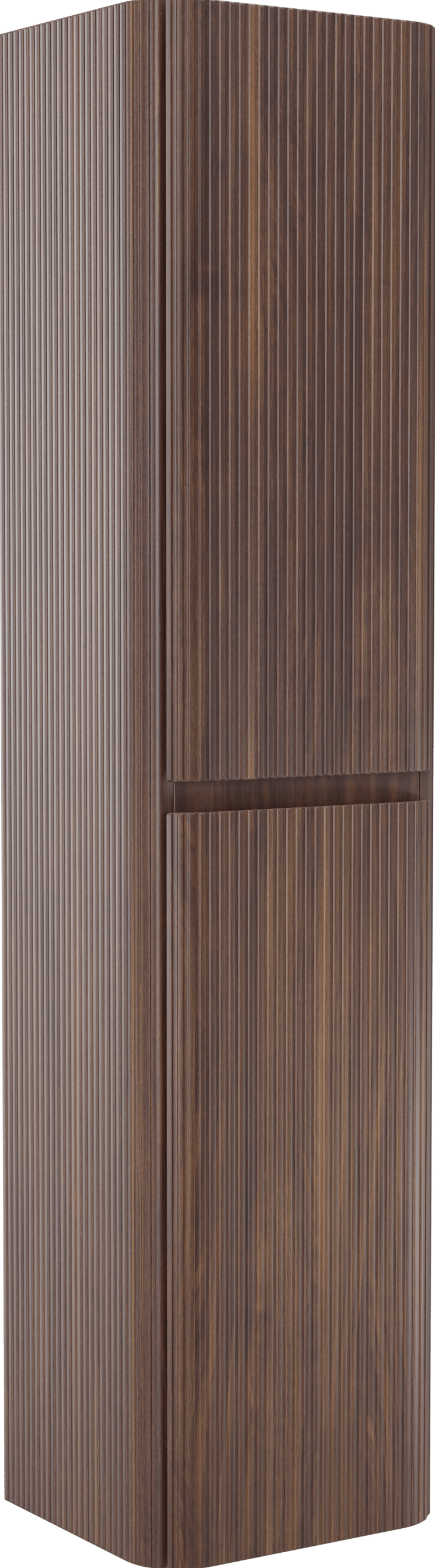 Storke Soft hängender Hochschrank Nussbaum 40 x 35 x 170 cm, Vert. Sym. Rippe