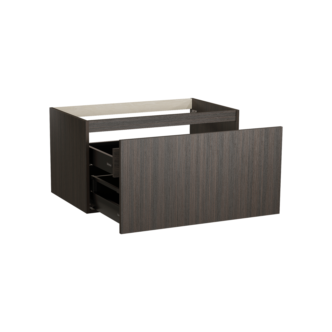 Balmani Sfera by Lucida meuble sous-lavabo suspendu 90 x 55 cm Eucalyptus 2 tiroirs