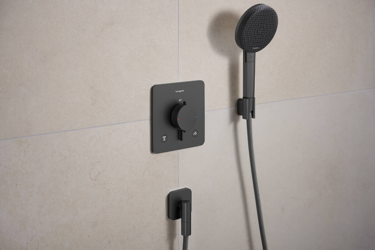 Hansgrohe Ecostat Comfort Q thermostat de douche encastré 2 fonctions Brushed Black Chrome