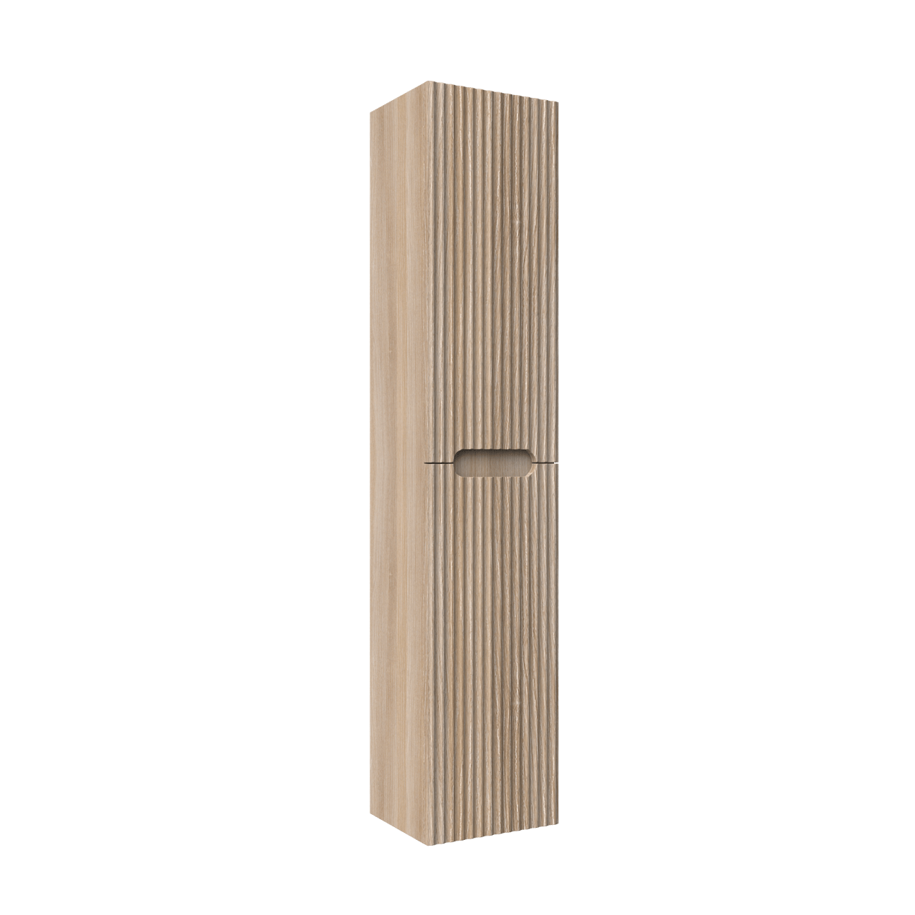 Linie Ribbo Badhochschrank: Hängend, Eiche hell, 35 x 30 x 170 cm
