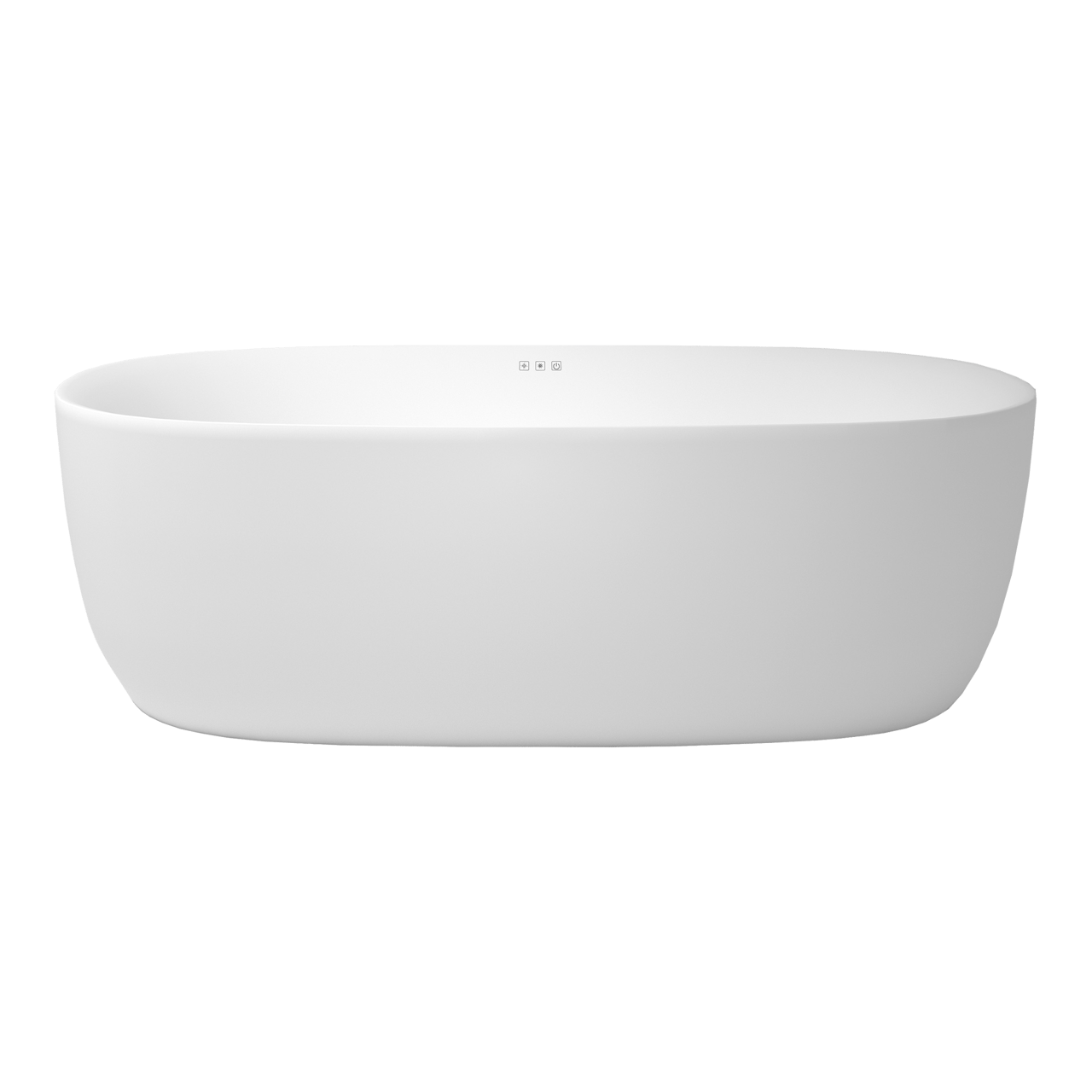 Luca Varess Bolla Whirlpool: Oval, mit Luftdüsen, 180 x 80 cm, Acryl, Weiß matt