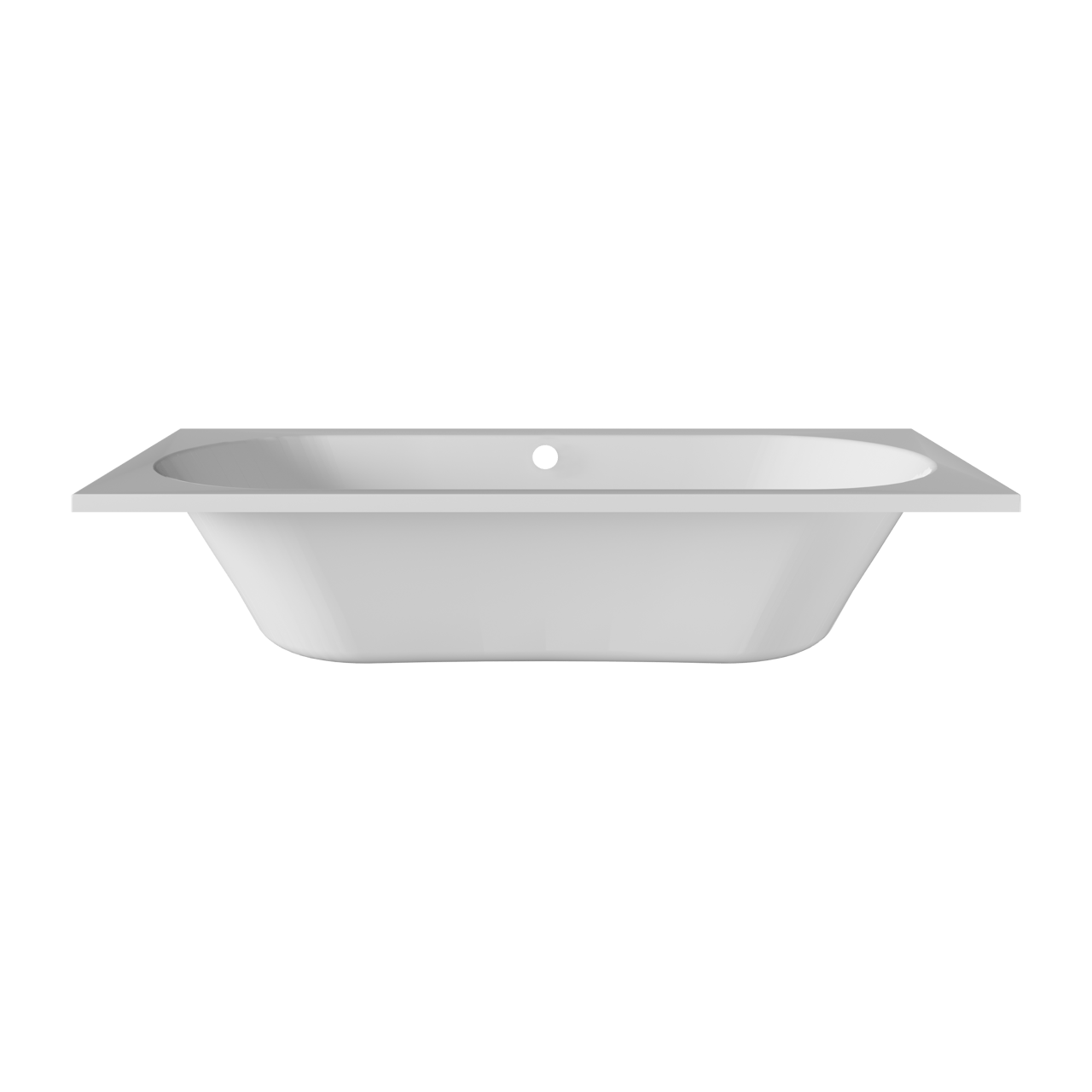 Luca Varess Rosala 2-Personen-Einbaubadewanne: 190 x 90 cm, Acryl, Weiß Glänzend