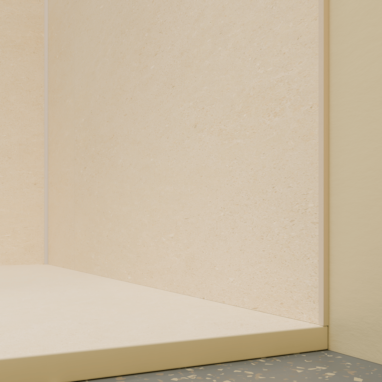 Luca Varess Suite douchebak 160 x 90 cm composietmarmer Dizzy Cream 