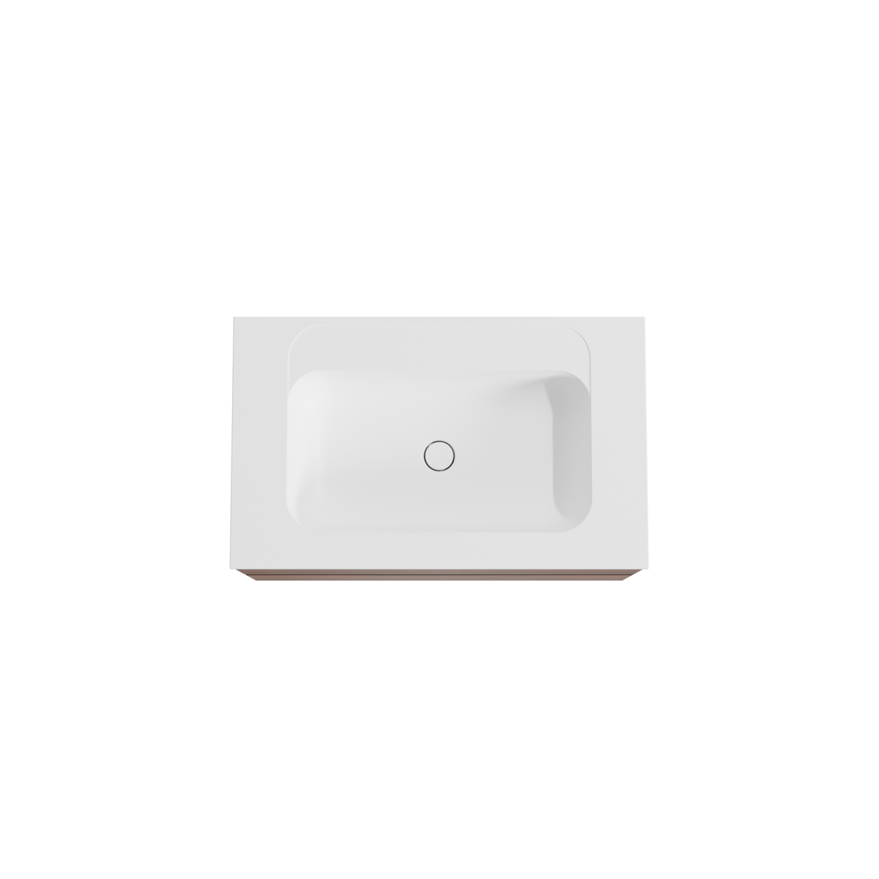 Balmani Mitra meuble salle de bains suspendu 90 x 55 cm noyer avec Tablo Strada plan simple en marbre composite blanc mat