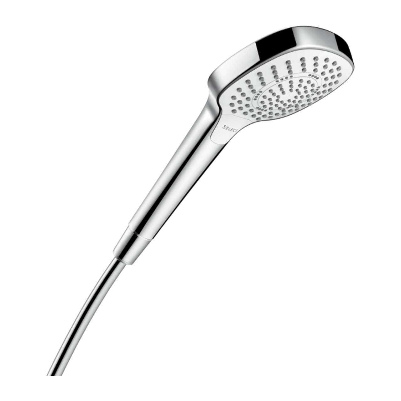 Hansgrohe Croma Select E Ecosmart pommeau de douche 3 fonctions de jet Blanc et Chrome Brillants