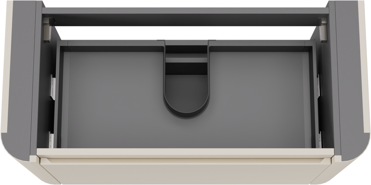 Storke Soft meuble sous-lavabo suspendu 100 x 46 cm Sand mat 2 tiroirs